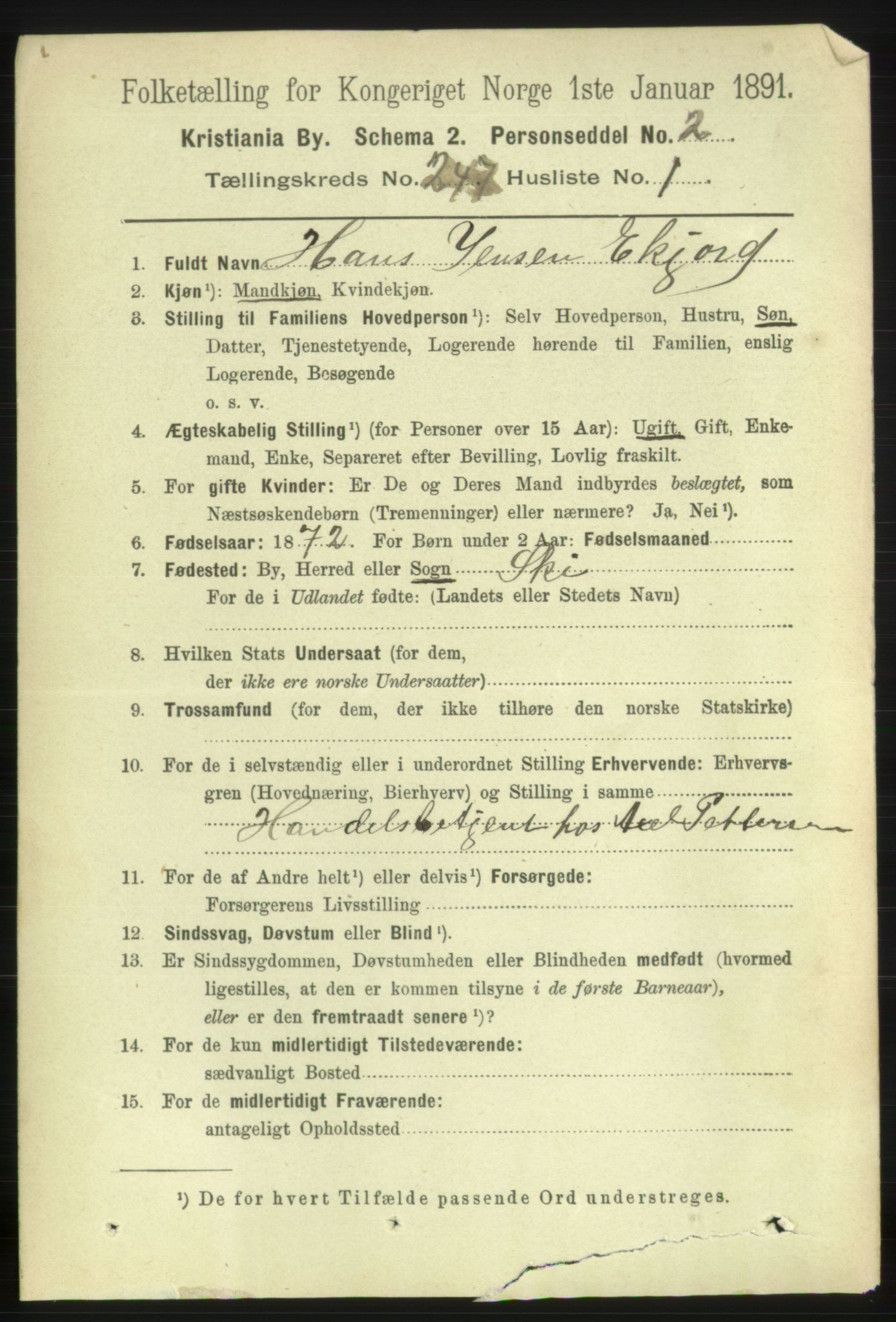 RA, 1891 census for 0301 Kristiania, 1891, p. 150455