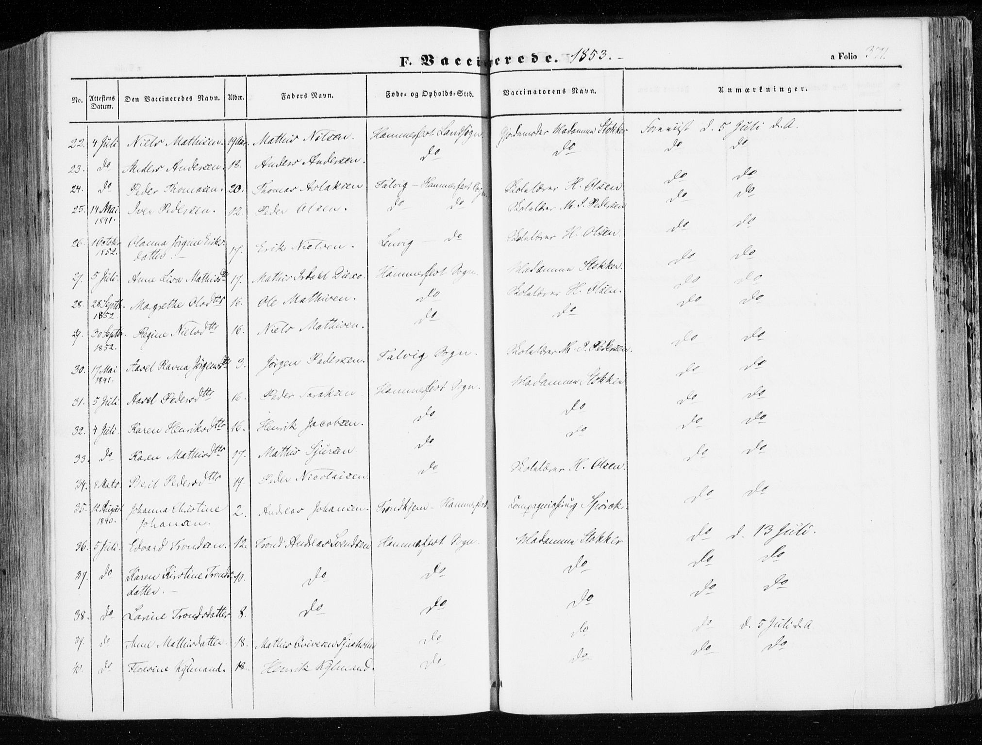 Hammerfest sokneprestkontor, AV/SATØ-S-1347/H/Ha/L0004.kirke: Parish register (official) no. 4, 1843-1856, p. 371