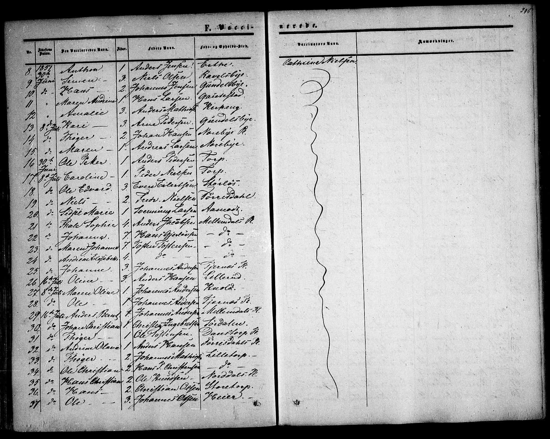 Rakkestad prestekontor Kirkebøker, AV/SAO-A-2008/F/Fa/L0009: Parish register (official) no. I 9, 1850-1856, p. 396