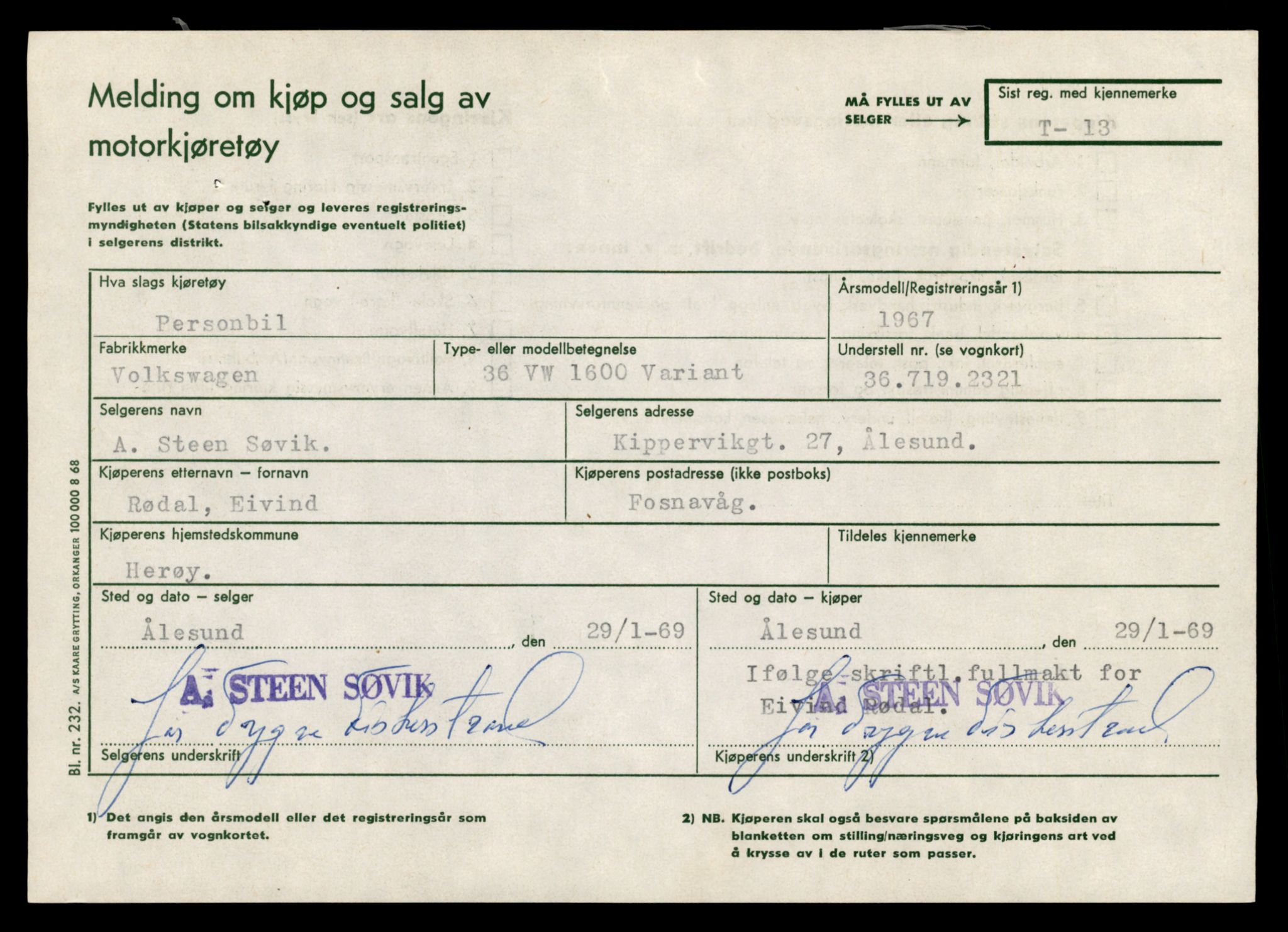 Møre og Romsdal vegkontor - Ålesund trafikkstasjon, AV/SAT-A-4099/F/Fe/L0001: Registreringskort for kjøretøy T 3 - T 127, 1927-1998, p. 191