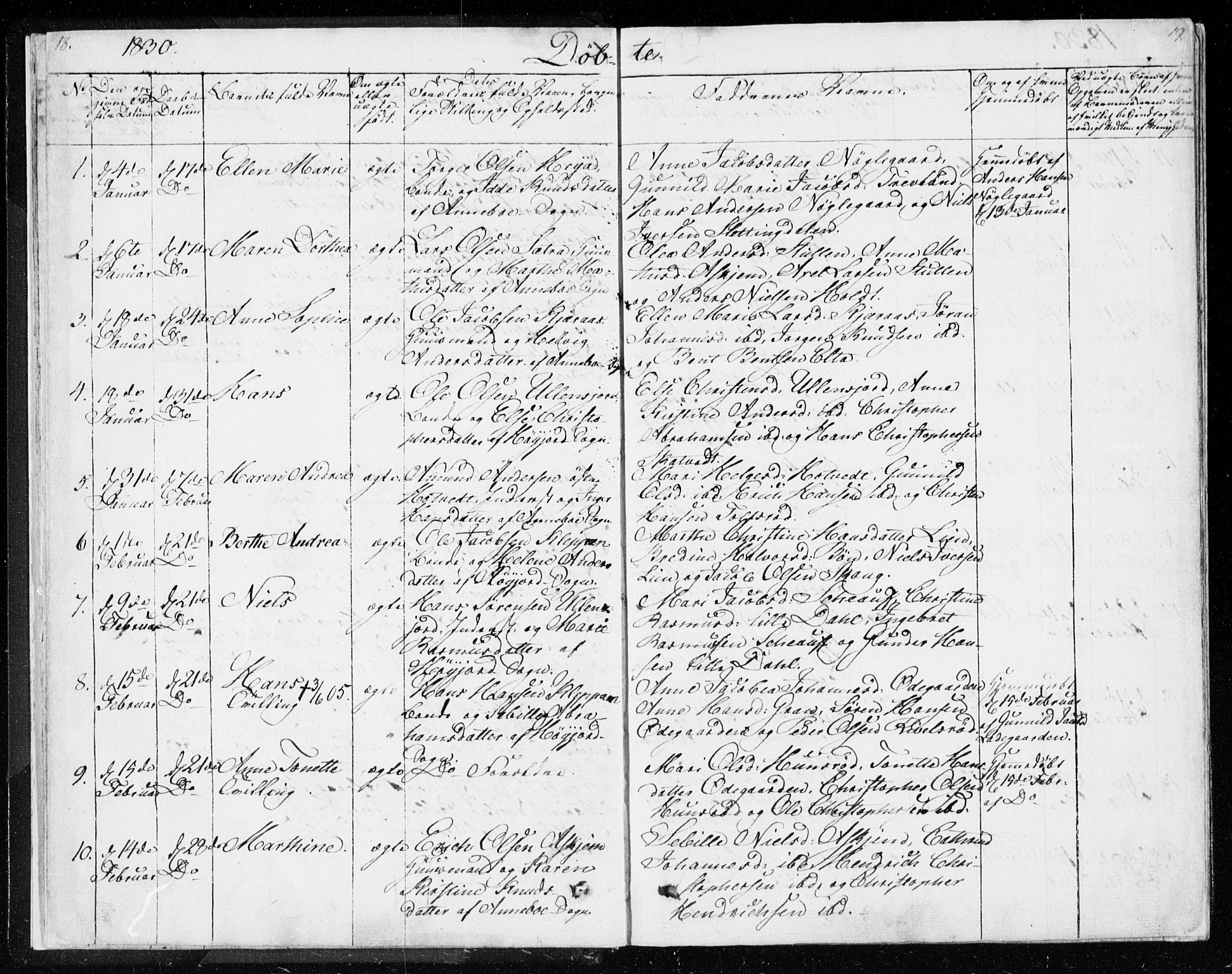 Andebu kirkebøker, AV/SAKO-A-336/F/Fa/L0004: Parish register (official) no. I 4, 1829-1856, p. 18-19