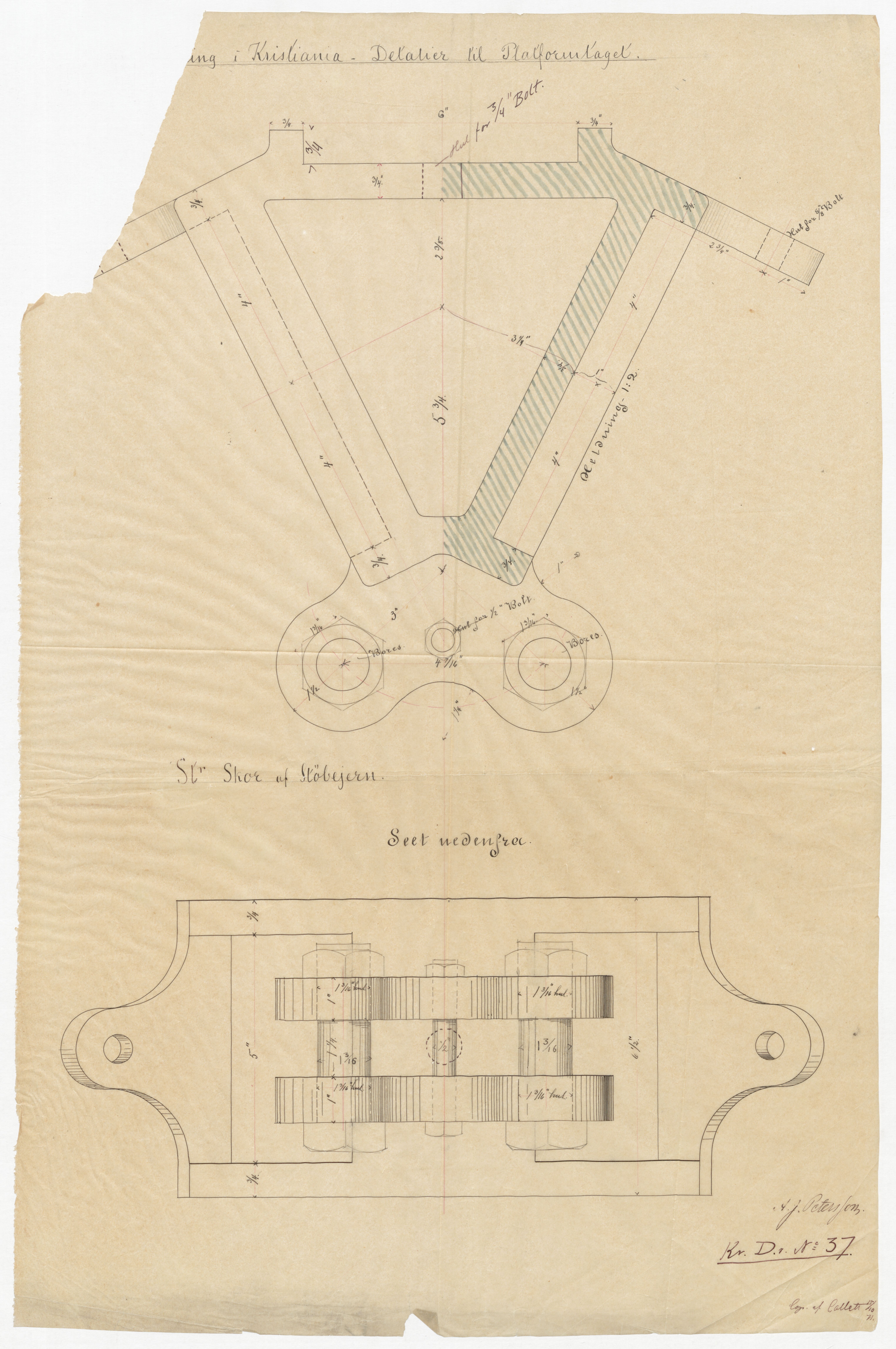 Norges Statsbaner, Arkitektkontoret, RA/S-3092/T/Ta/Ta04/Ta04a, 1875-1884, p. 1