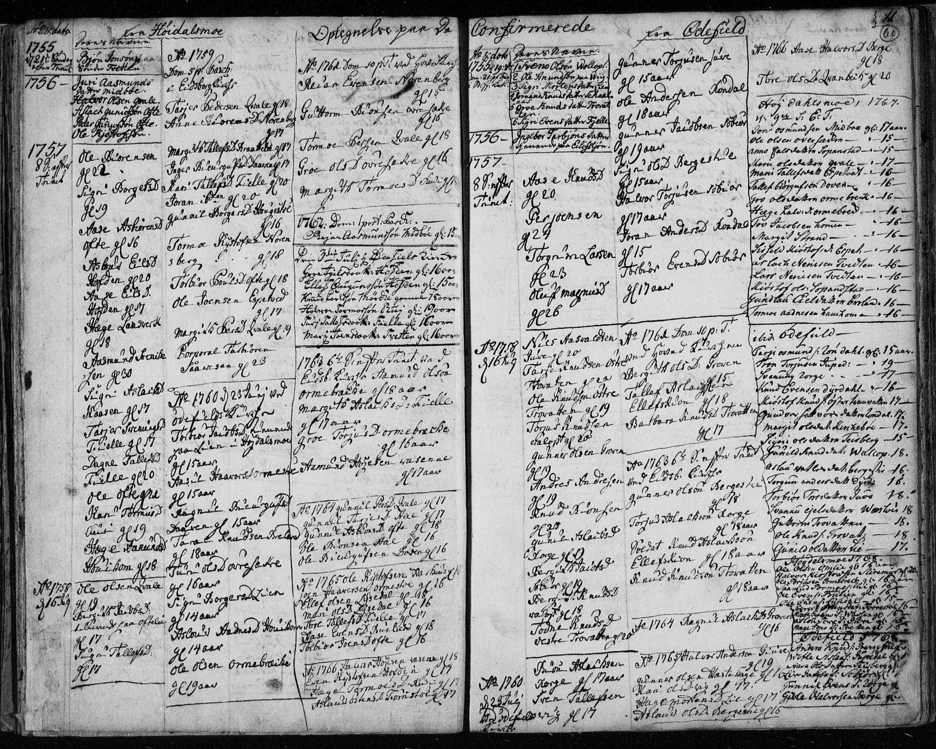 Lårdal kirkebøker, SAKO/A-284/F/Fa/L0003: Parish register (official) no. I 3, 1754-1790, p. 60
