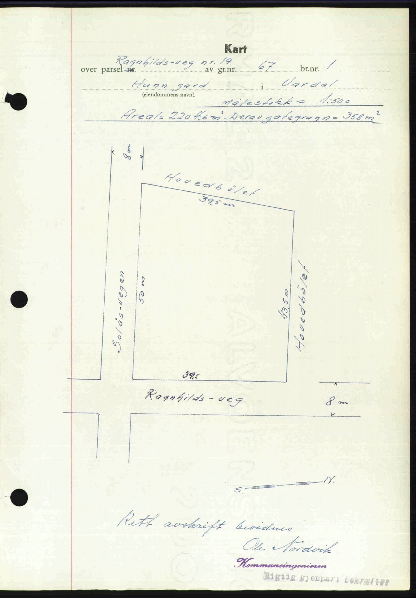 Toten tingrett, SAH/TING-006/H/Hb/Hbc/L0020: Mortgage book no. Hbc-20, 1948-1948, Diary no: : 2551/1948