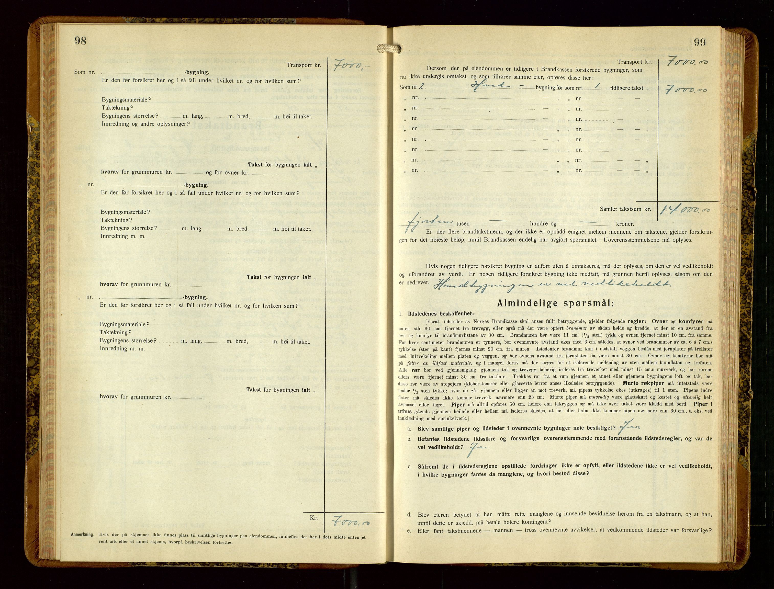 Hå lensmannskontor, AV/SAST-A-100456/Goa/L0006: Takstprotokoll (skjema), 1932-1938, p. 98-99