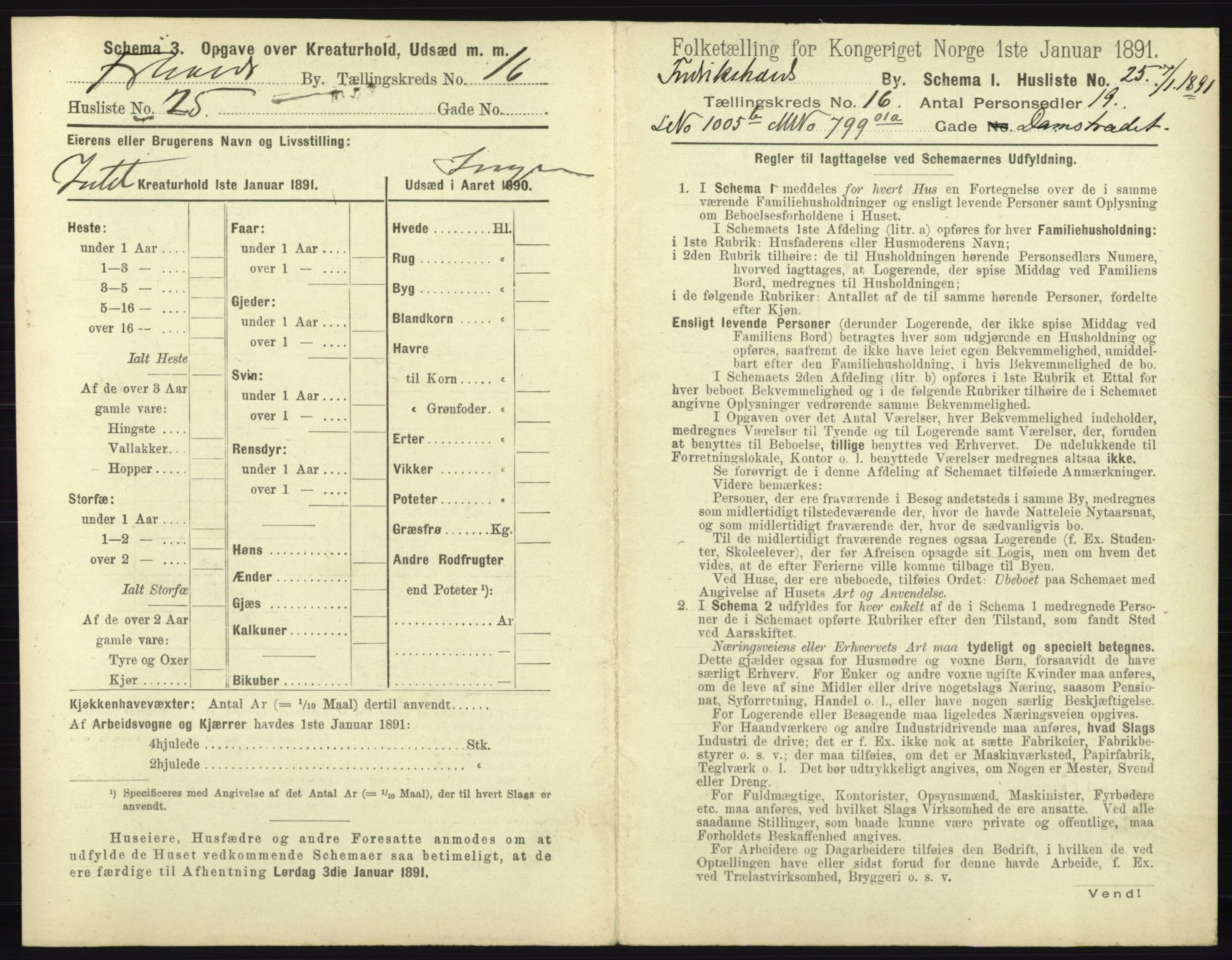 RA, 1891 census for 0101 Fredrikshald, 1891, p. 1524