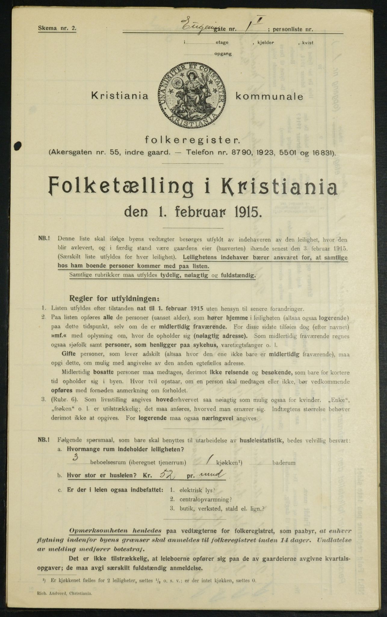 OBA, Municipal Census 1915 for Kristiania, 1915, p. 22198