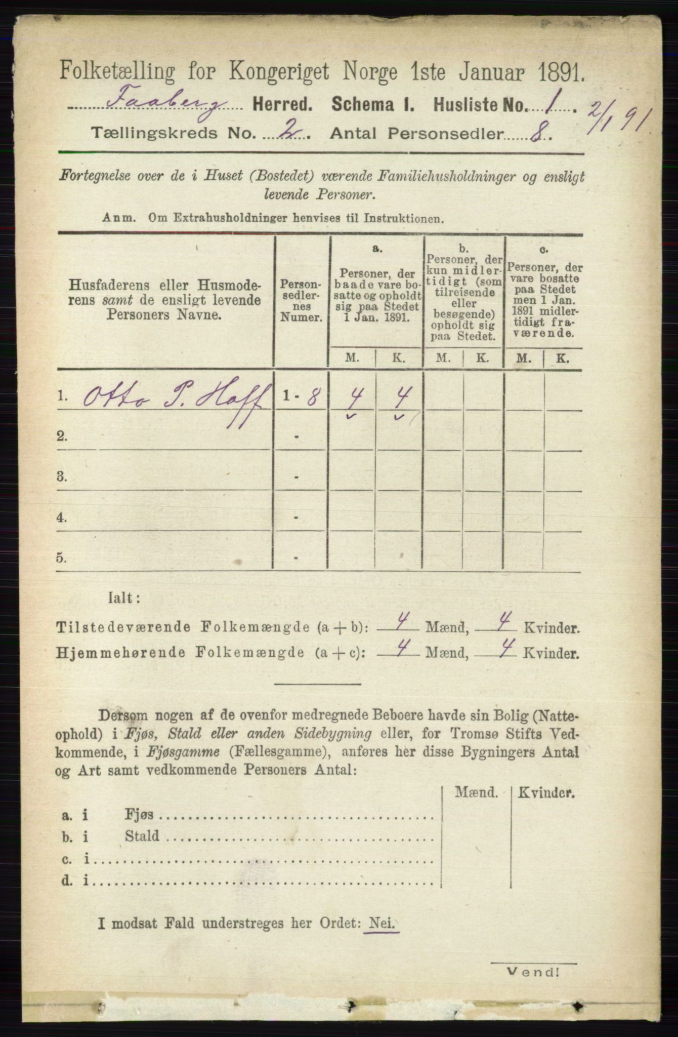 RA, 1891 census for 0524 Fåberg, 1891, p. 555