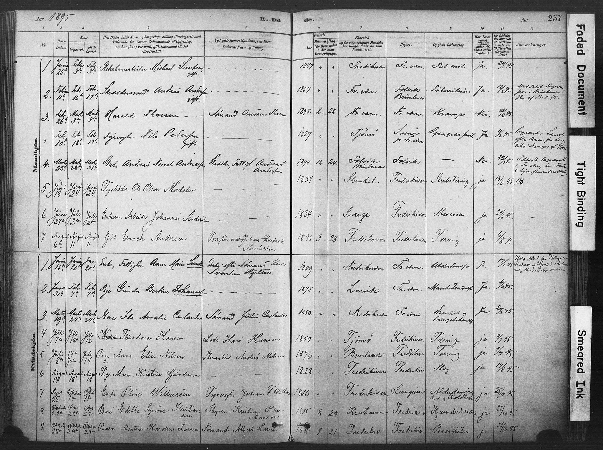 Stavern kirkebøker, SAKO/A-318/F/Fa/L0008: Parish register (official) no. 8, 1878-1905, p. 257