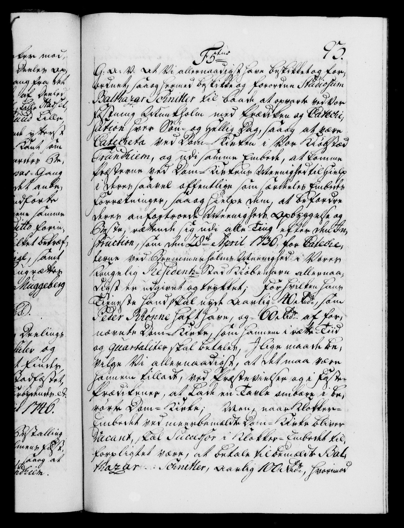 Danske Kanselli 1572-1799, AV/RA-EA-3023/F/Fc/Fca/Fcaa/L0035: Norske registre, 1746-1748, p. 93a