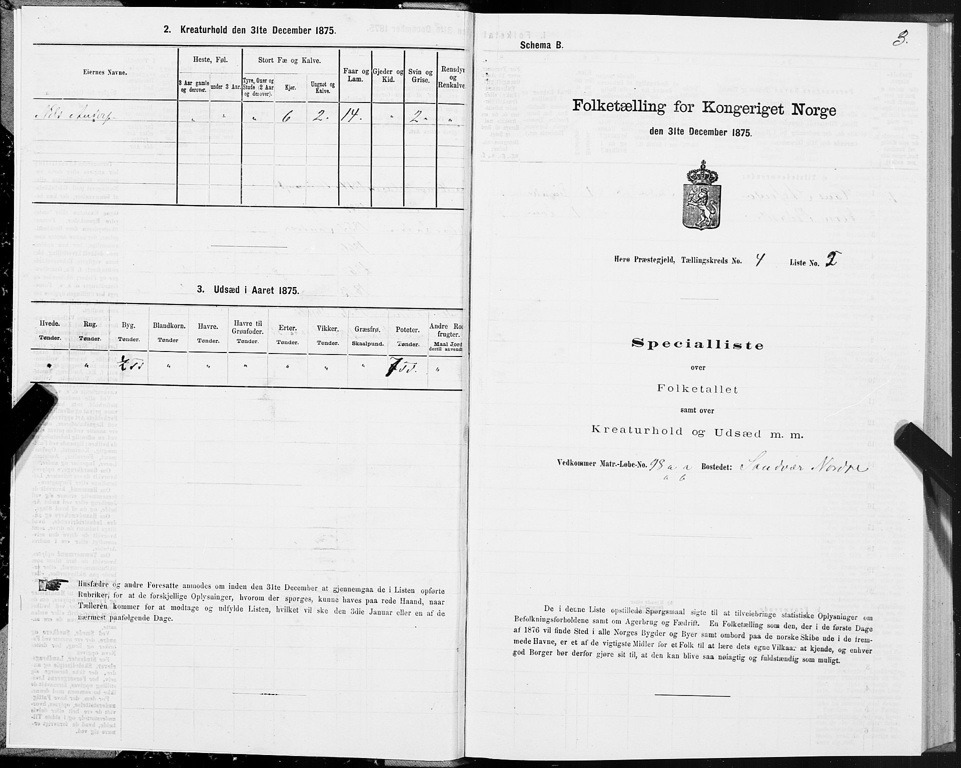 SAT, 1875 census for 1818P Herøy, 1875, p. 3003