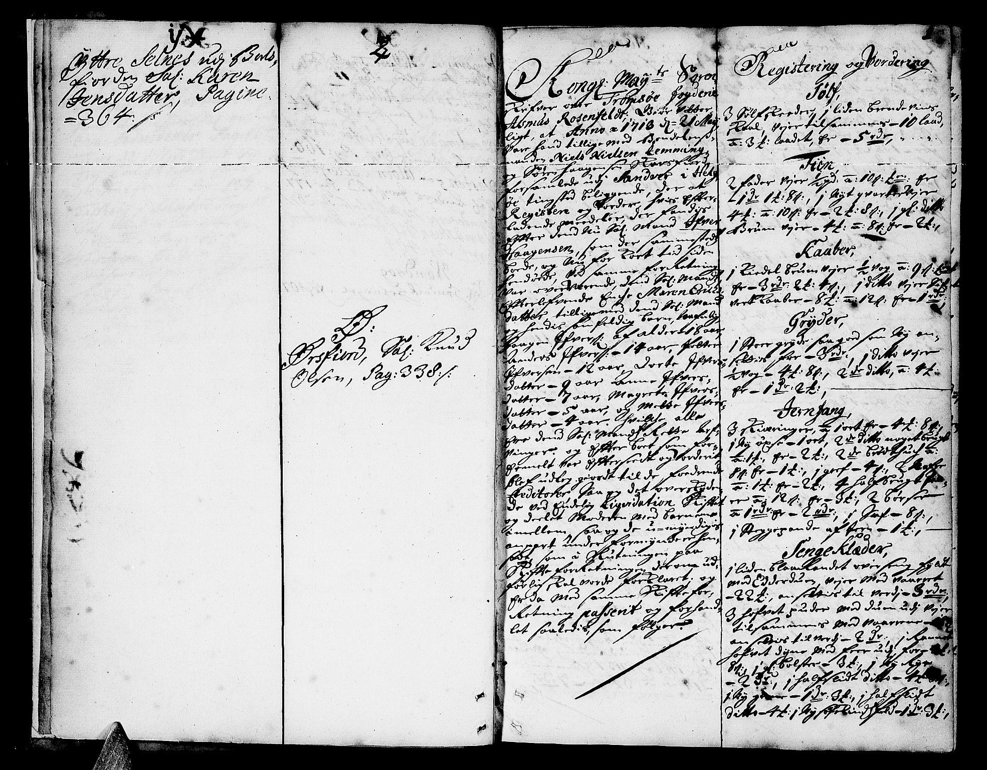 Sorenskriveren i Tromsø (-1755), SATØ/S-0262, 1713-1751, p. 0-1