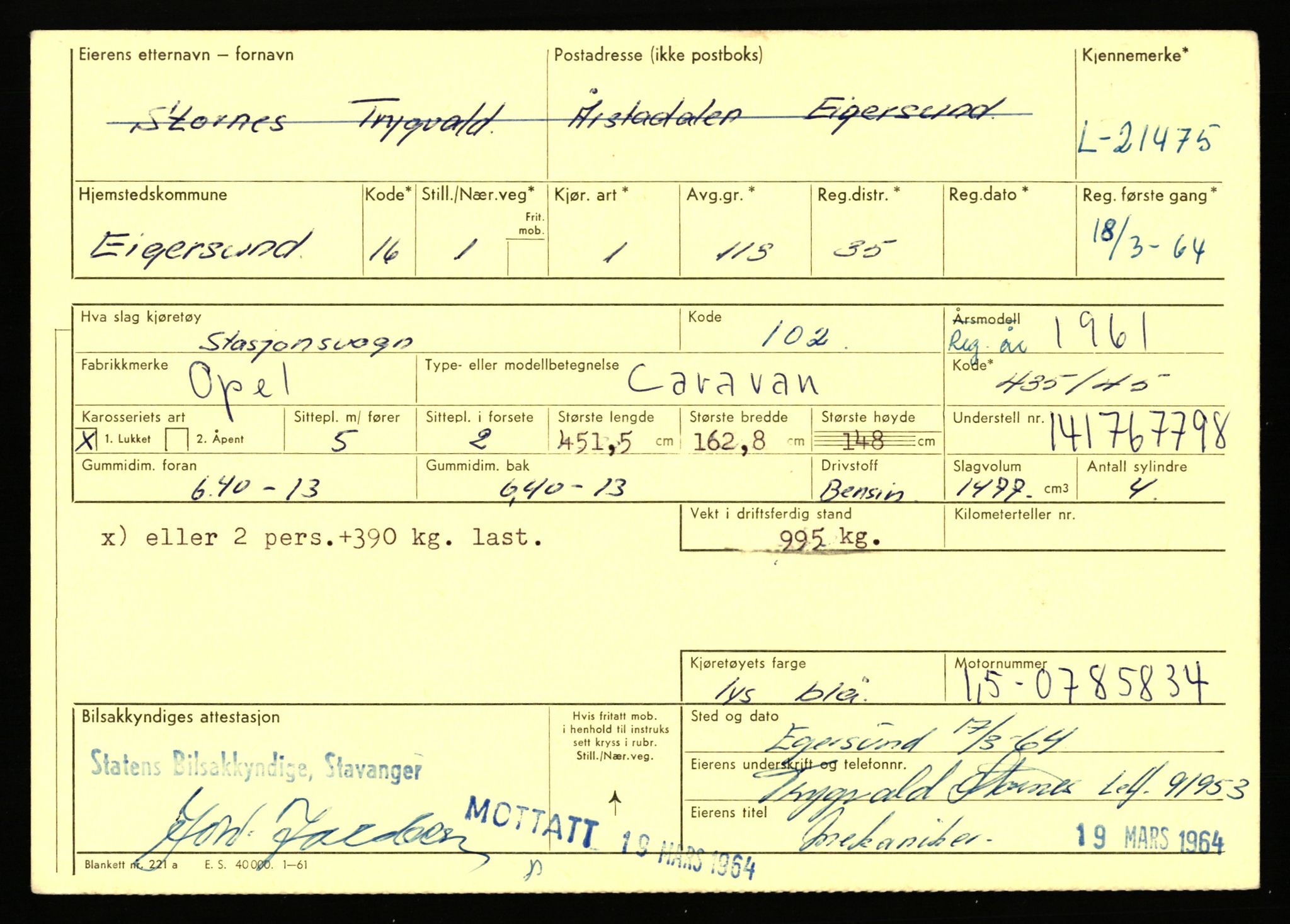 Stavanger trafikkstasjon, AV/SAST-A-101942/0/F/L0037: L-20500 - L-21499, 1930-1971, p. 2233