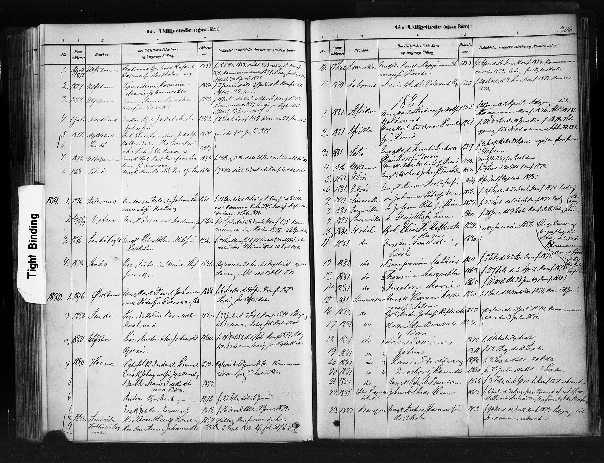 Ministerialprotokoller, klokkerbøker og fødselsregistre - Møre og Romsdal, SAT/A-1454/507/L0073: Parish register (official) no. 507A08, 1878-1904, p. 306
