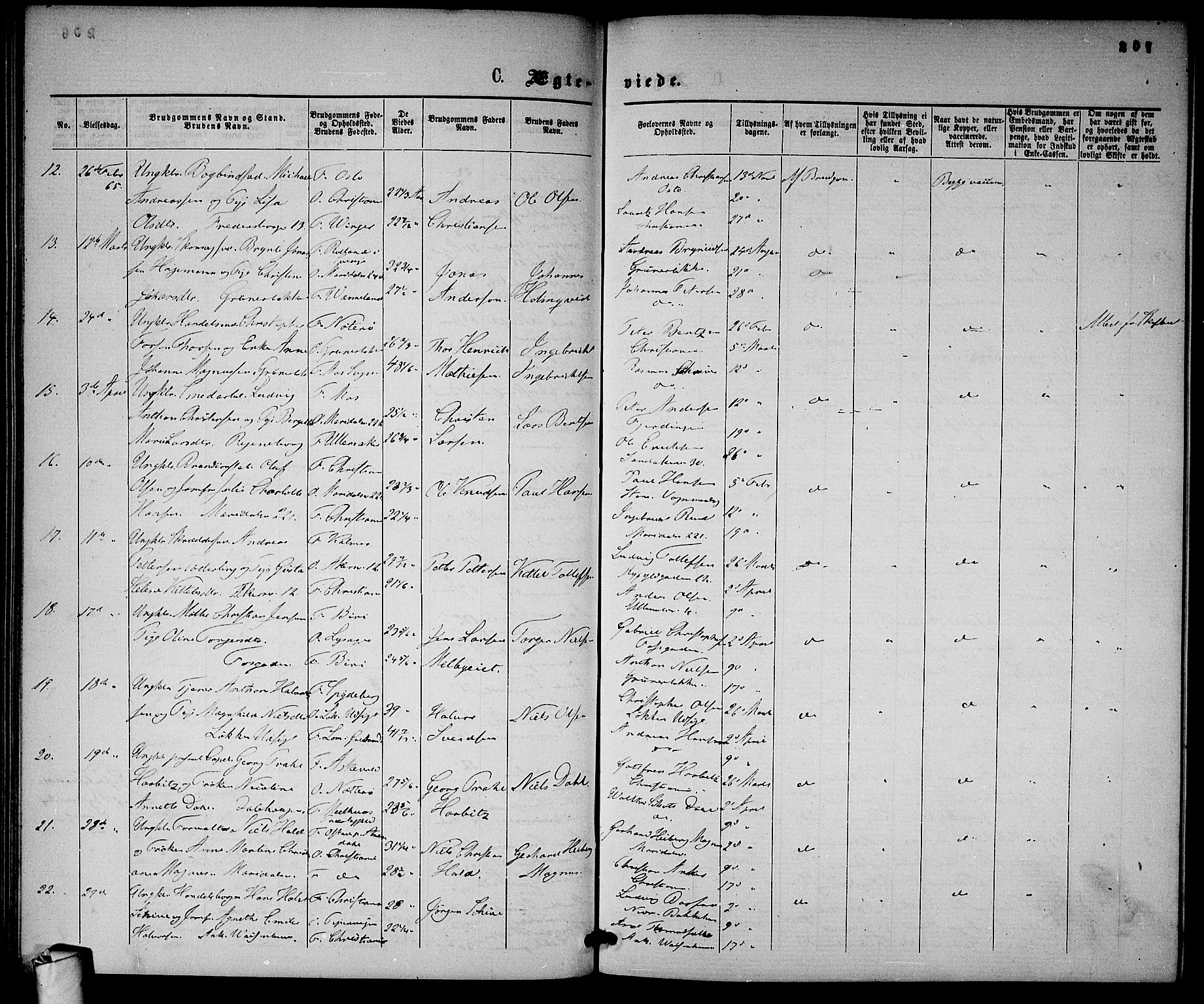 Gamle Aker prestekontor Kirkebøker, SAO/A-10617a/G/L0001: Parish register (copy) no. 1, 1861-1868, p. 207