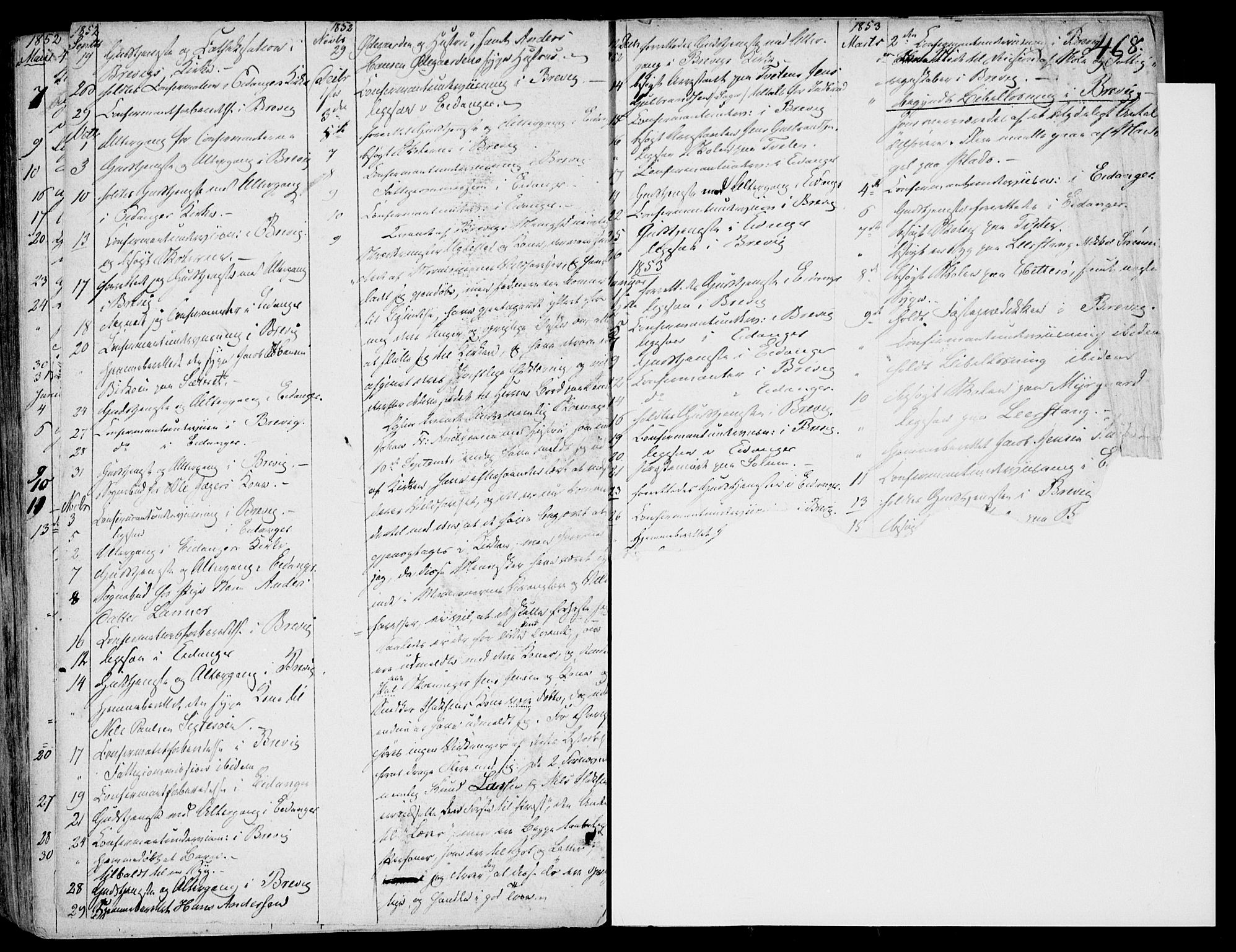 Eidanger kirkebøker, SAKO/A-261/F/Fa/L0008: Parish register (official) no. 8, 1831-1858, p. 468
