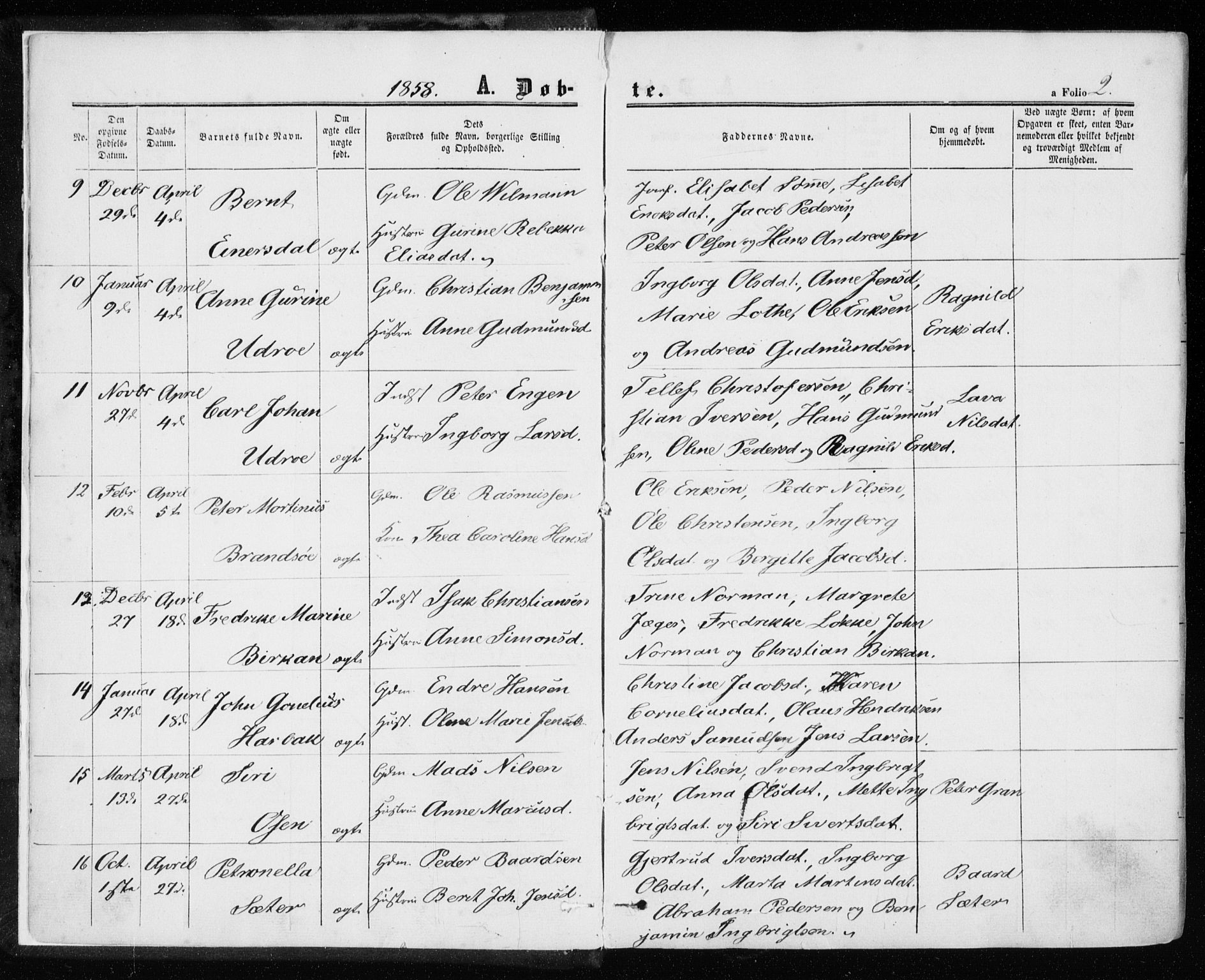 Ministerialprotokoller, klokkerbøker og fødselsregistre - Sør-Trøndelag, SAT/A-1456/657/L0705: Parish register (official) no. 657A06, 1858-1867, p. 2