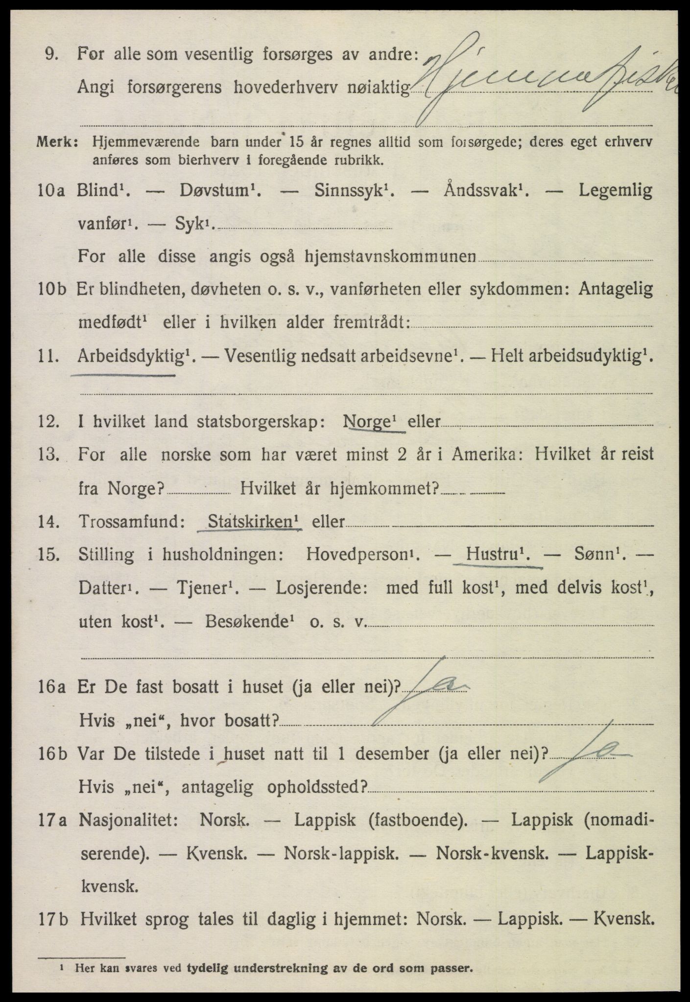 SAT, 1920 census for Sandvollan, 1920, p. 674