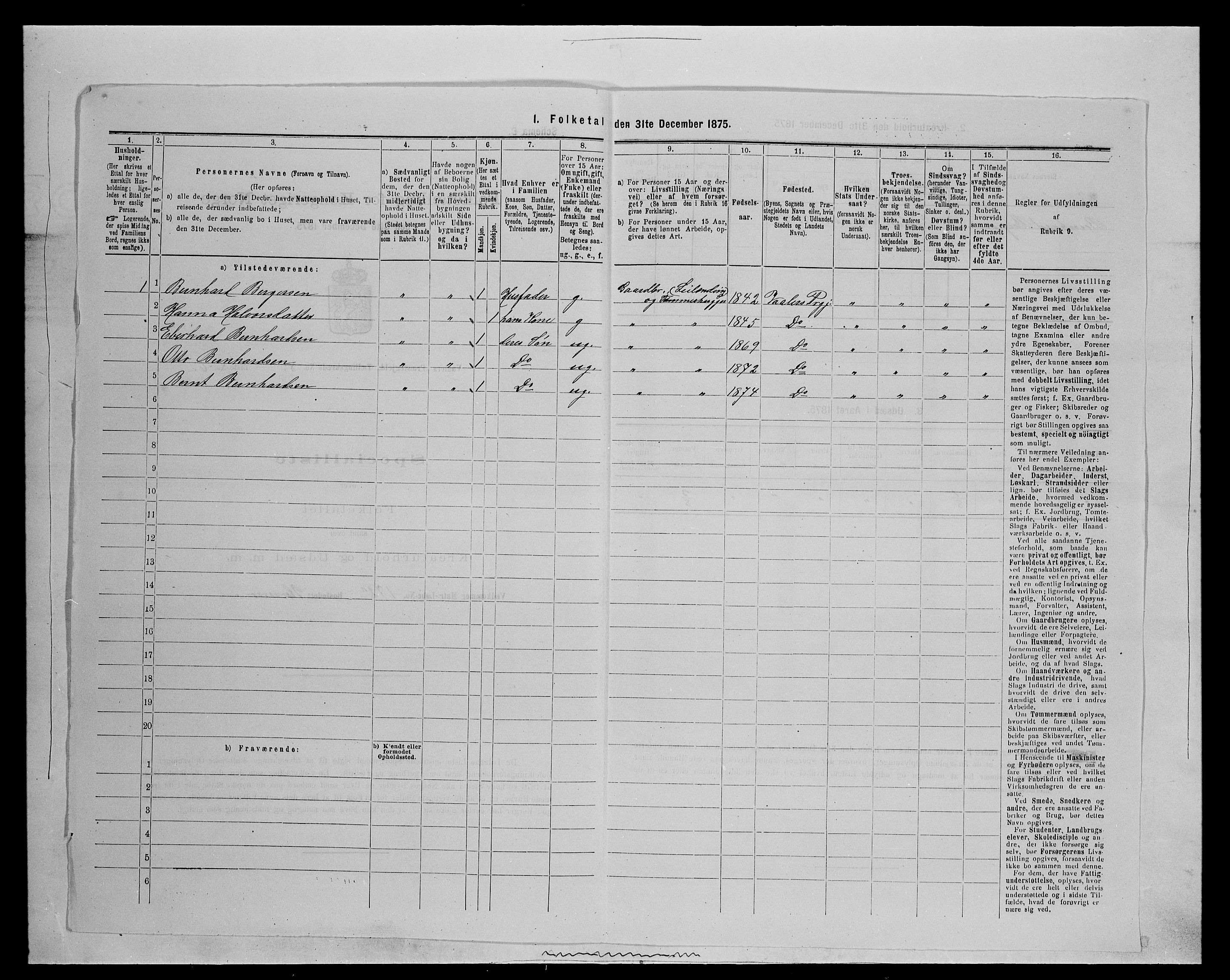 SAH, 1875 census for 0426P Våler parish (Hedmark), 1875, p. 1035