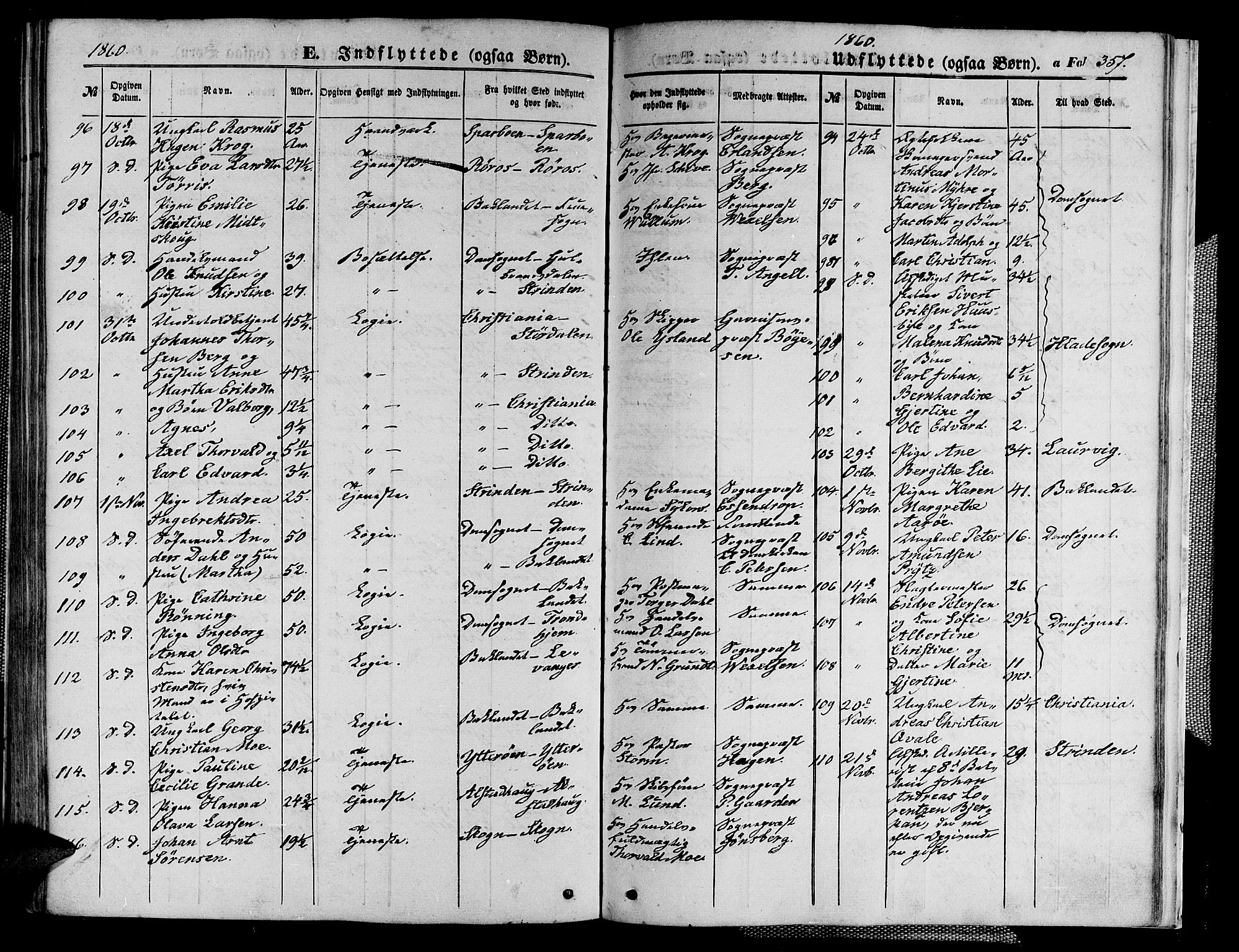 Ministerialprotokoller, klokkerbøker og fødselsregistre - Sør-Trøndelag, SAT/A-1456/602/L0139: Parish register (copy) no. 602C07, 1859-1864, p. 357