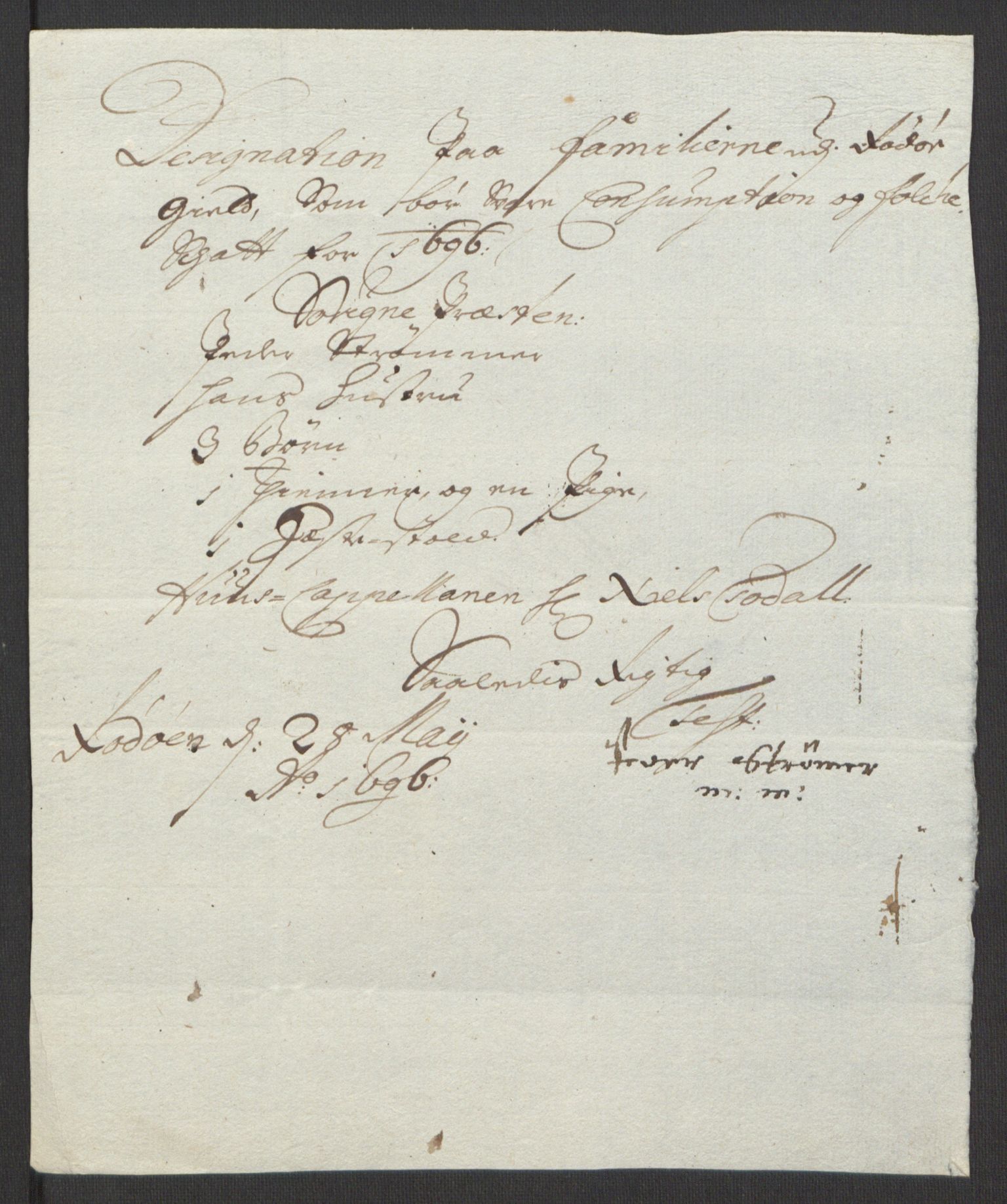 Rentekammeret inntil 1814, Reviderte regnskaper, Fogderegnskap, AV/RA-EA-4092/R65/L4505: Fogderegnskap Helgeland, 1693-1696, p. 521