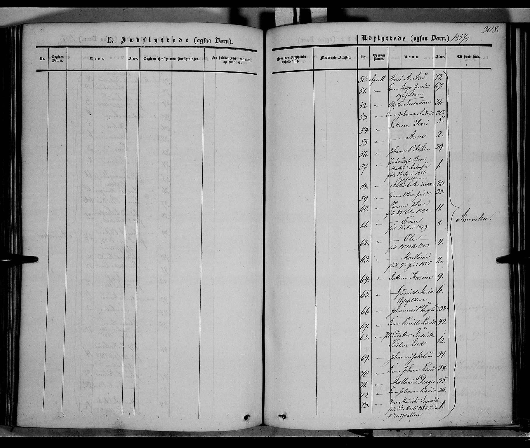 Vardal prestekontor, AV/SAH-PREST-100/H/Ha/Haa/L0006: Parish register (official) no. 6, 1854-1866, p. 308