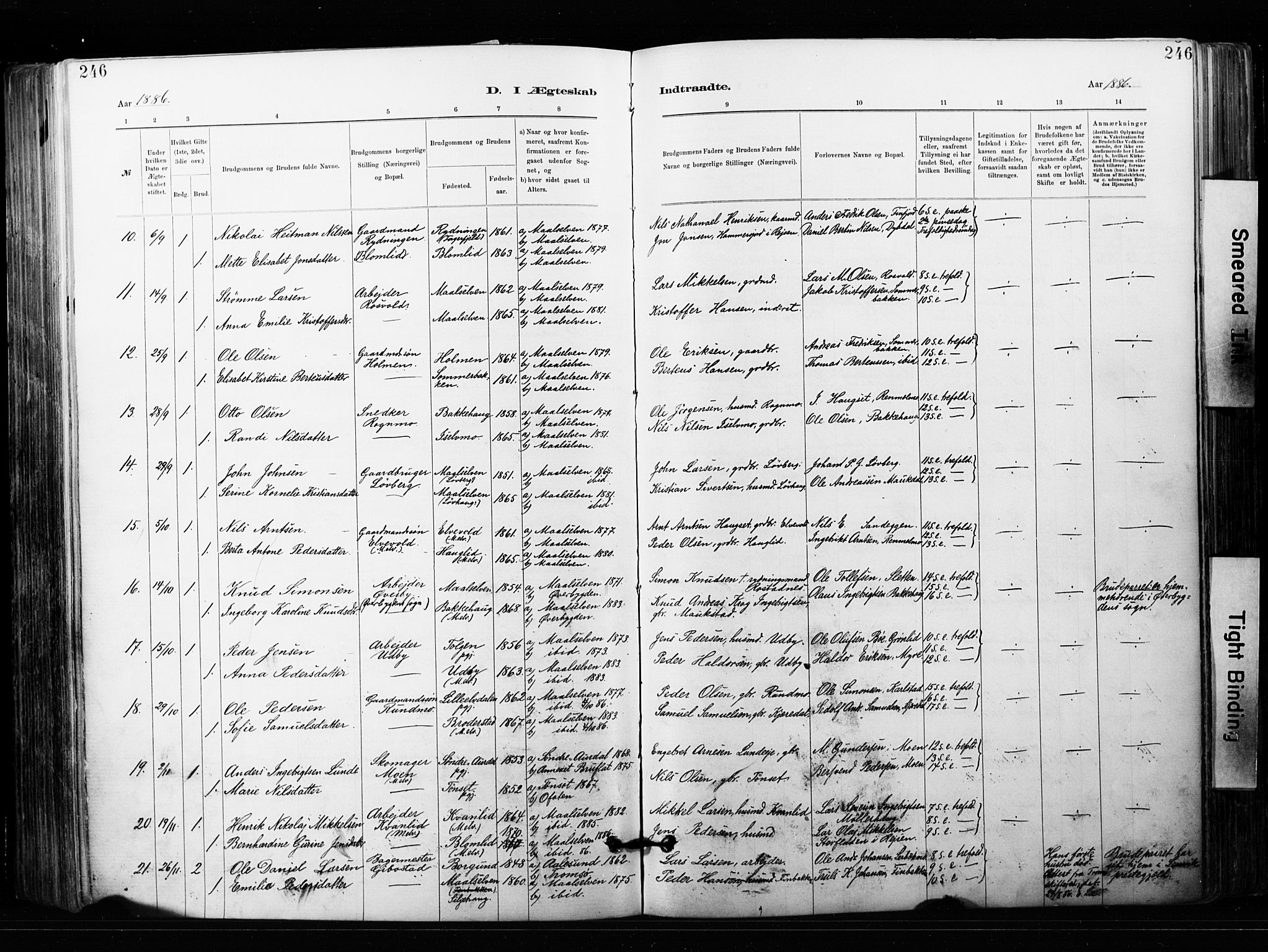 Målselv sokneprestembete, SATØ/S-1311/G/Ga/Gaa/L0007kirke: Parish register (official) no. 7, 1884-1903, p. 246