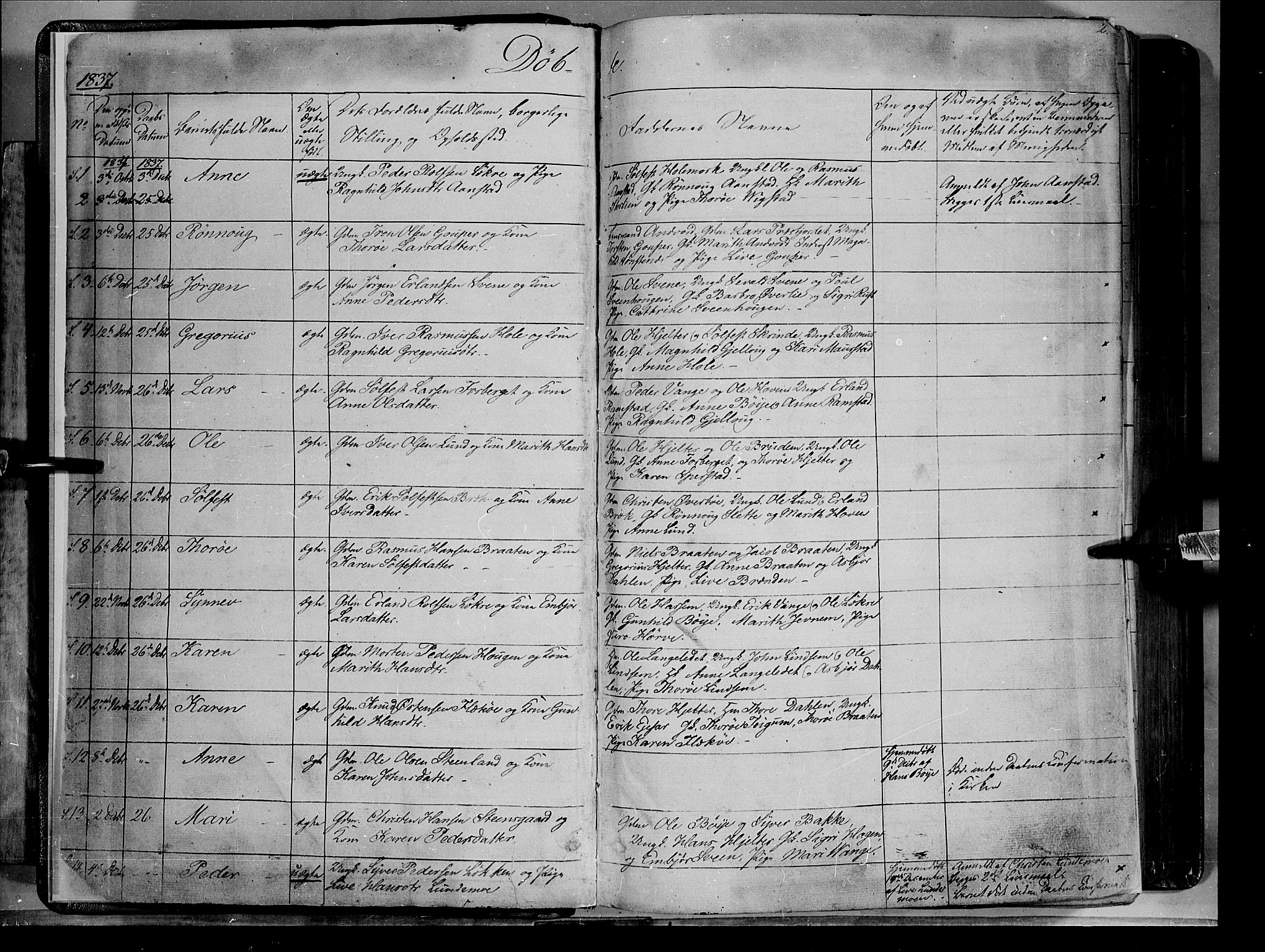 Lom prestekontor, SAH/PREST-070/K/L0006: Parish register (official) no. 6A, 1837-1863, p. 2