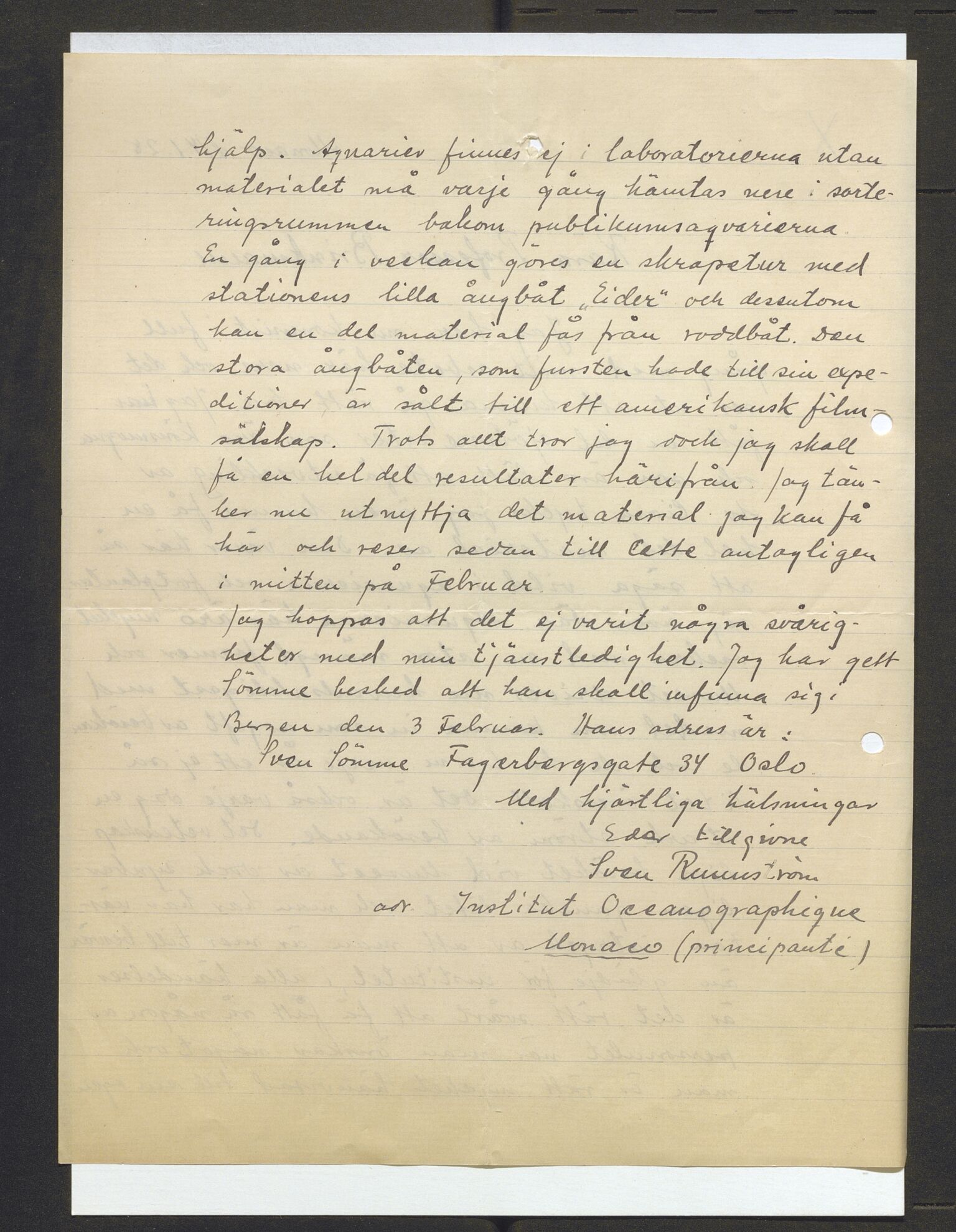 Bergens Museum, AV/SAB-A-17301/13/D/L0002: Korrespondanse , 1928-1940, p. 223