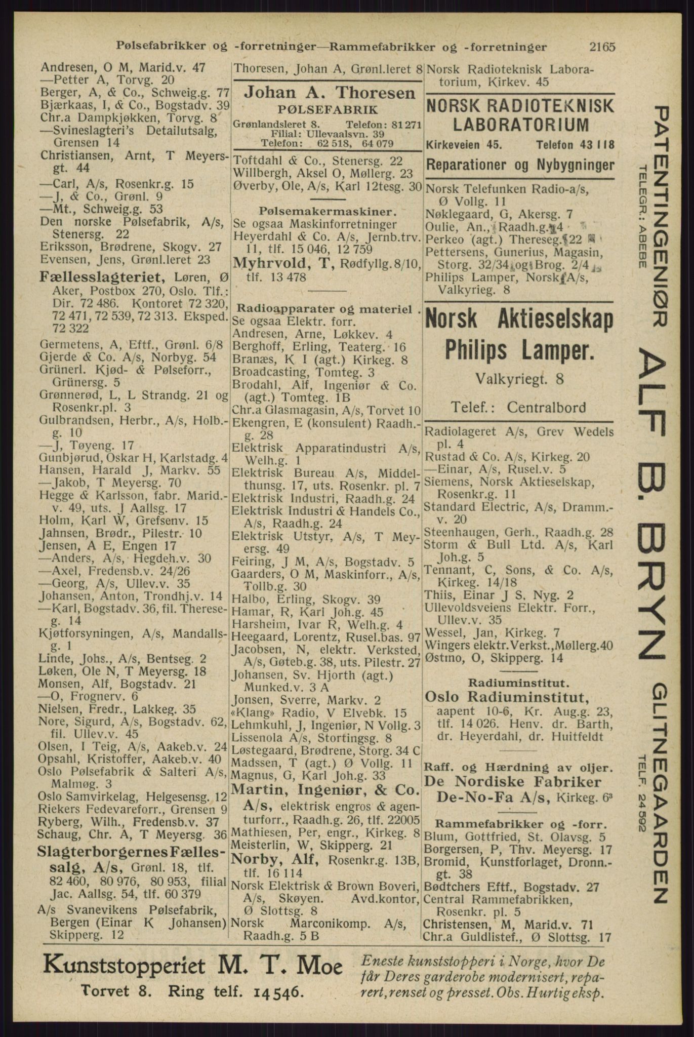 Kristiania/Oslo adressebok, PUBL/-, 1929, p. 2165