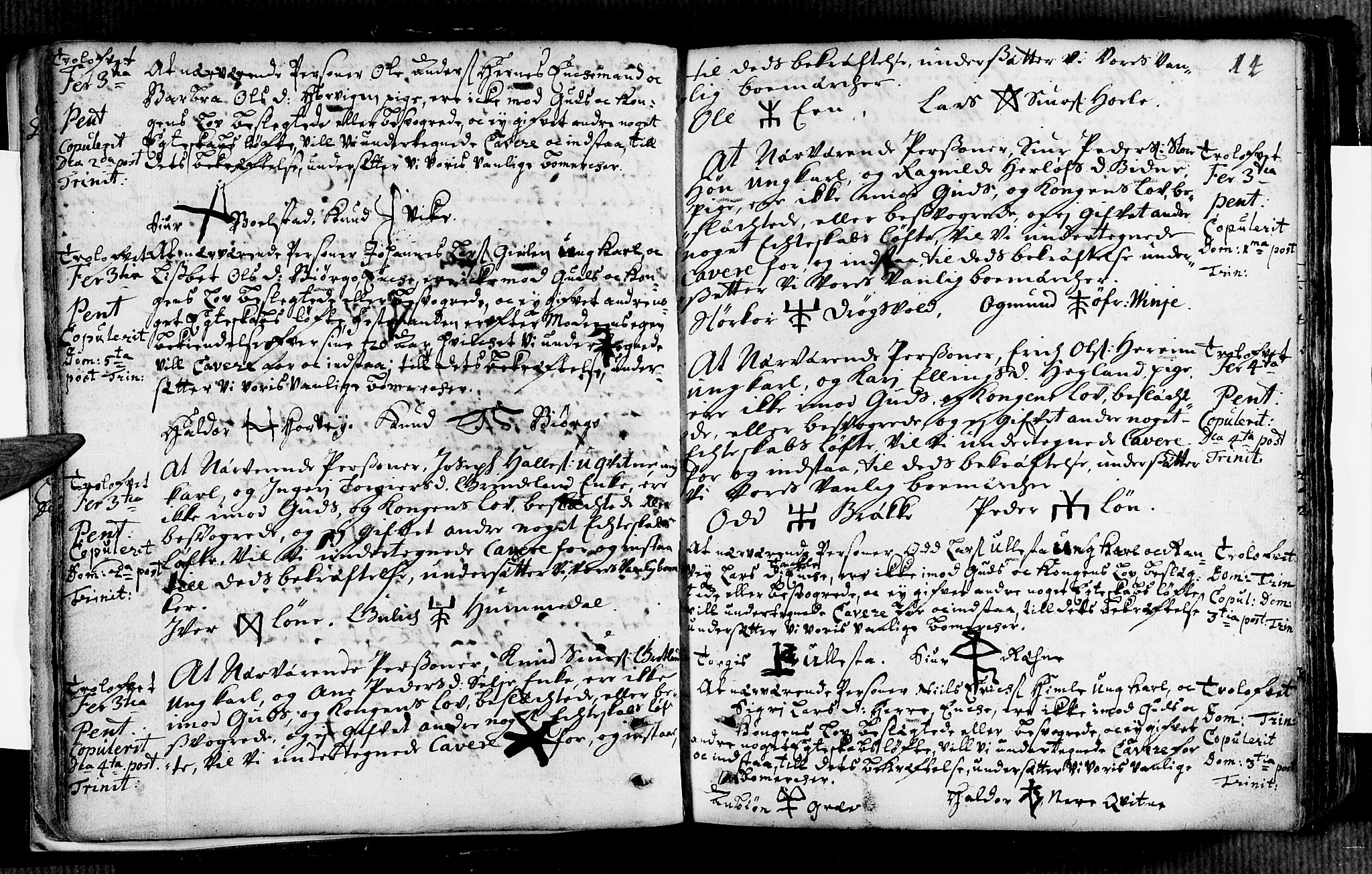 Voss sokneprestembete, SAB/A-79001/H/Haa: Parish register (official) no. A 2, 1709-1730, p. 14