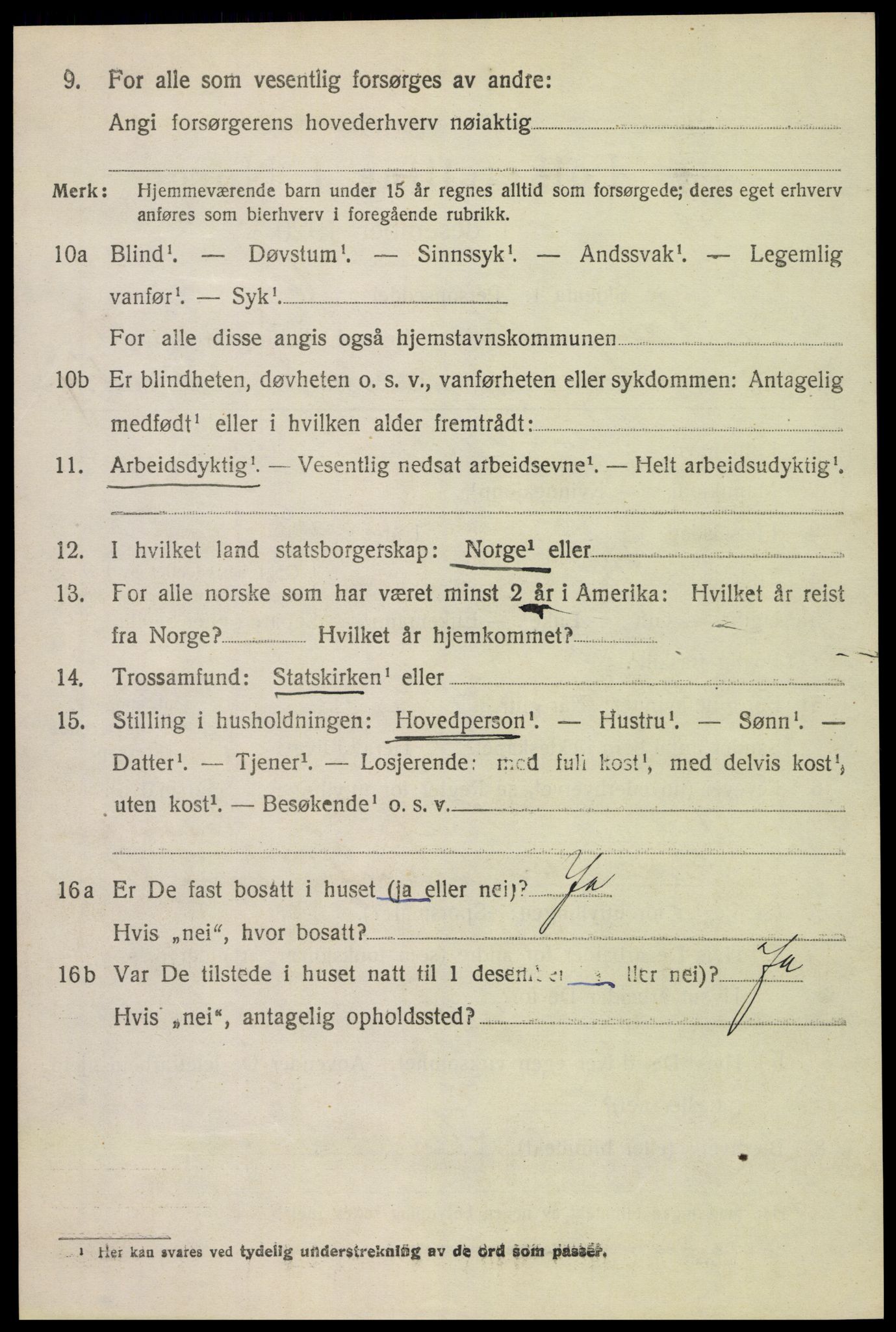 SAH, 1920 census for Vang (Hedmark), 1920, p. 2794