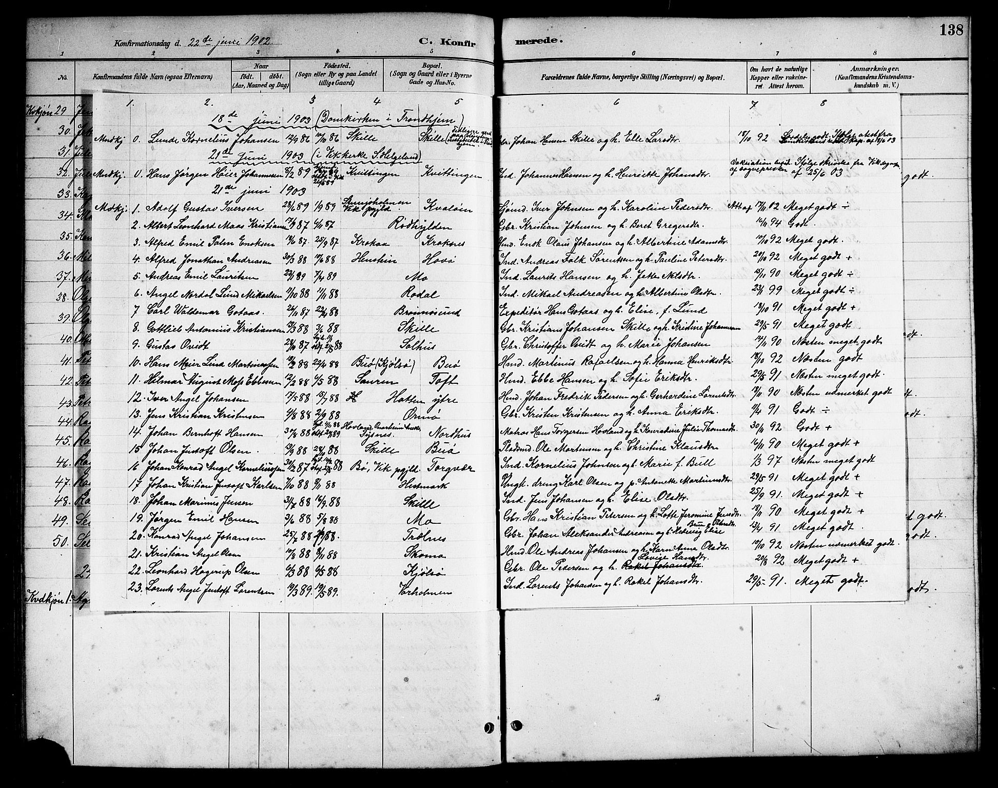 Ministerialprotokoller, klokkerbøker og fødselsregistre - Nordland, SAT/A-1459/813/L0213: Parish register (copy) no. 813C05, 1887-1903, p. 138b