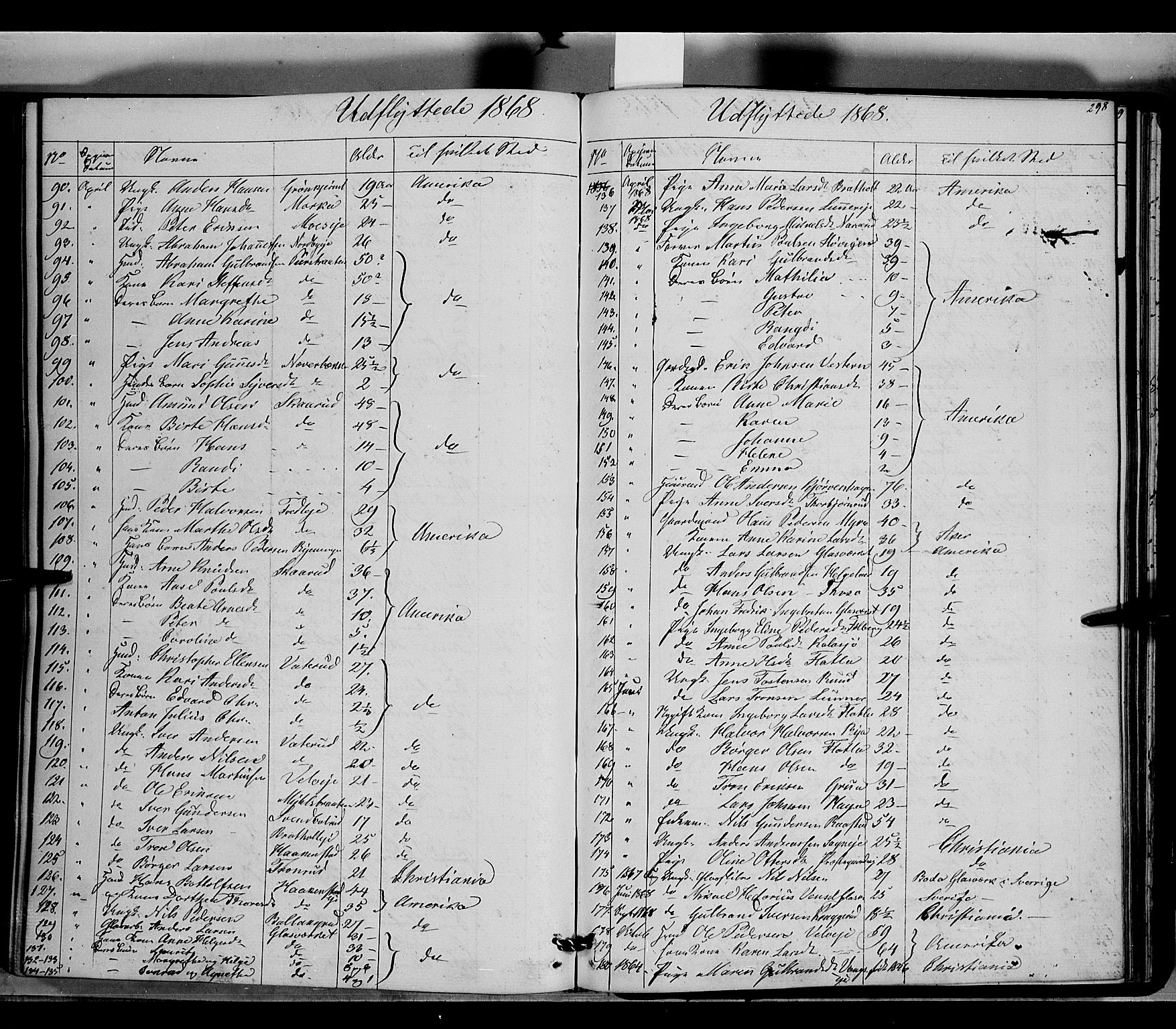 Jevnaker prestekontor, SAH/PREST-116/H/Ha/Haa/L0007: Parish register (official) no. 7, 1858-1876, p. 298