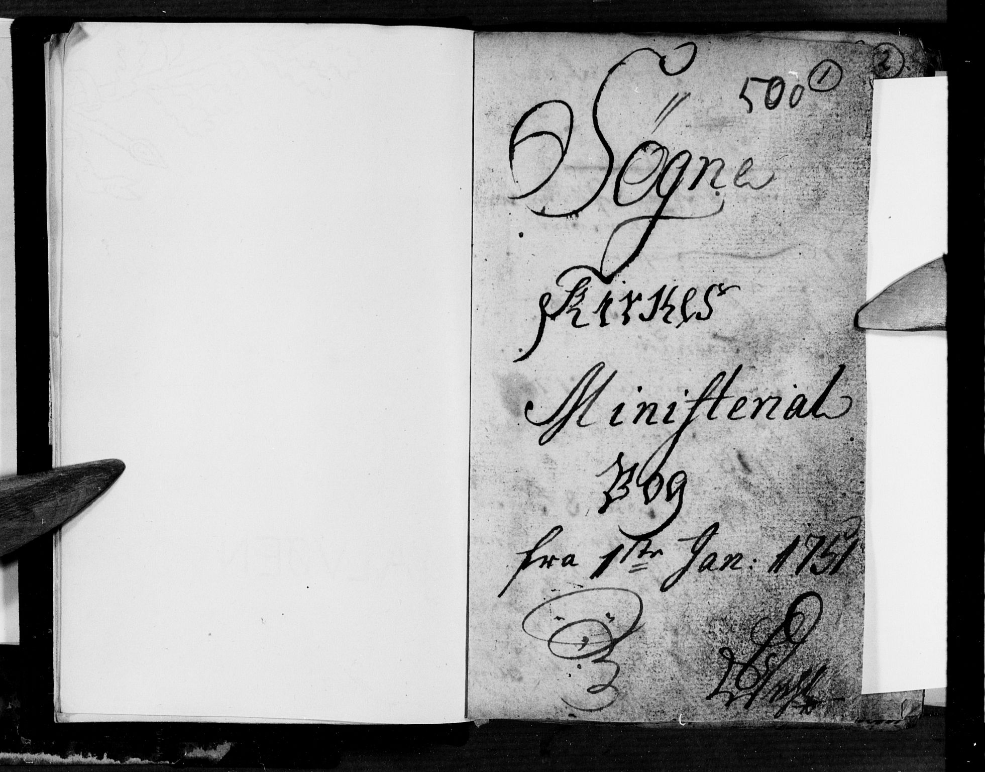 Søgne sokneprestkontor, AV/SAK-1111-0037/F/Fa/Fab/L0003: Parish register (official) no. A 3, 1751-1759, p. 1