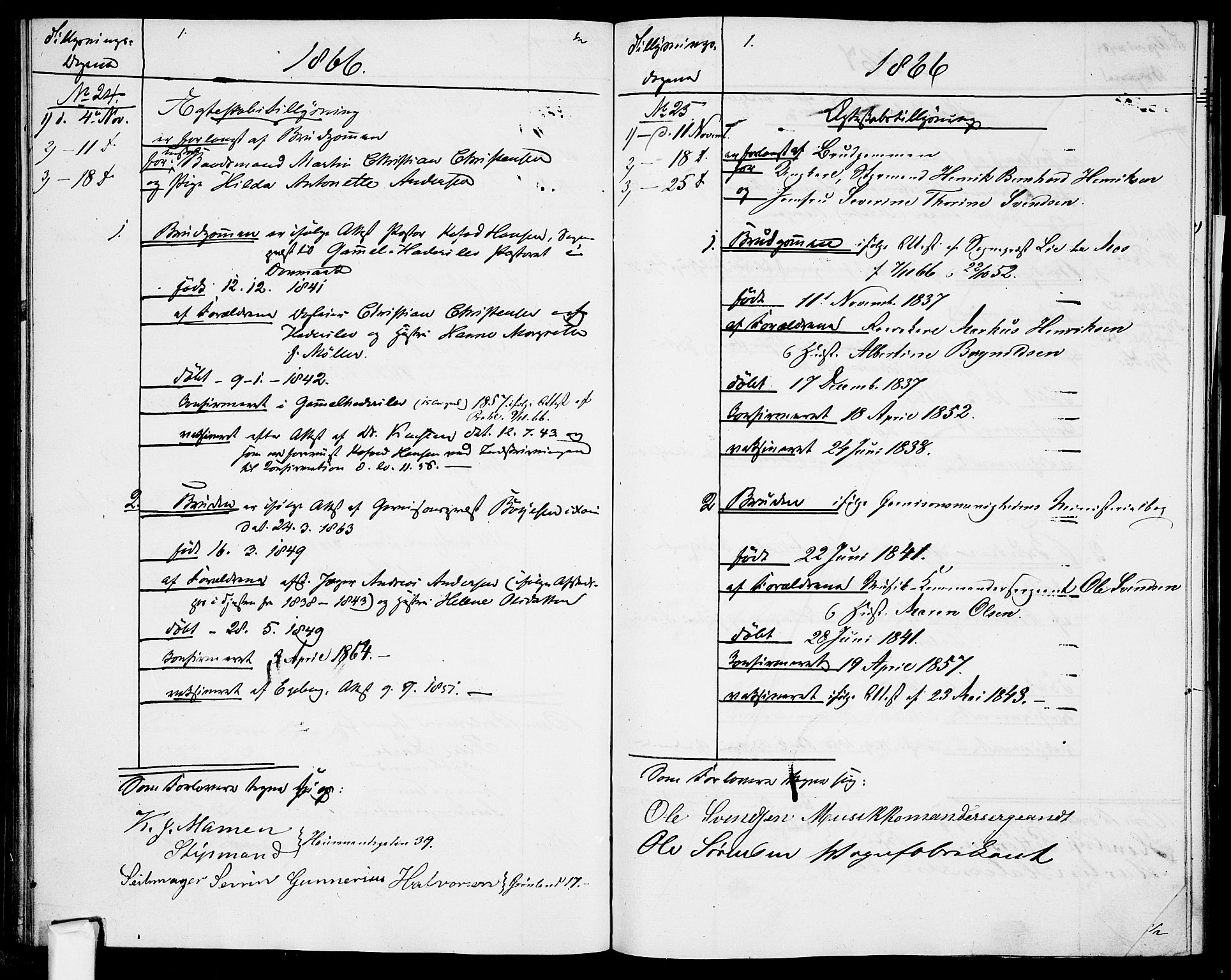 Garnisonsmenigheten Kirkebøker, AV/SAO-A-10846/H/Ha/L0006: Banns register no. I 6, 1856-1872