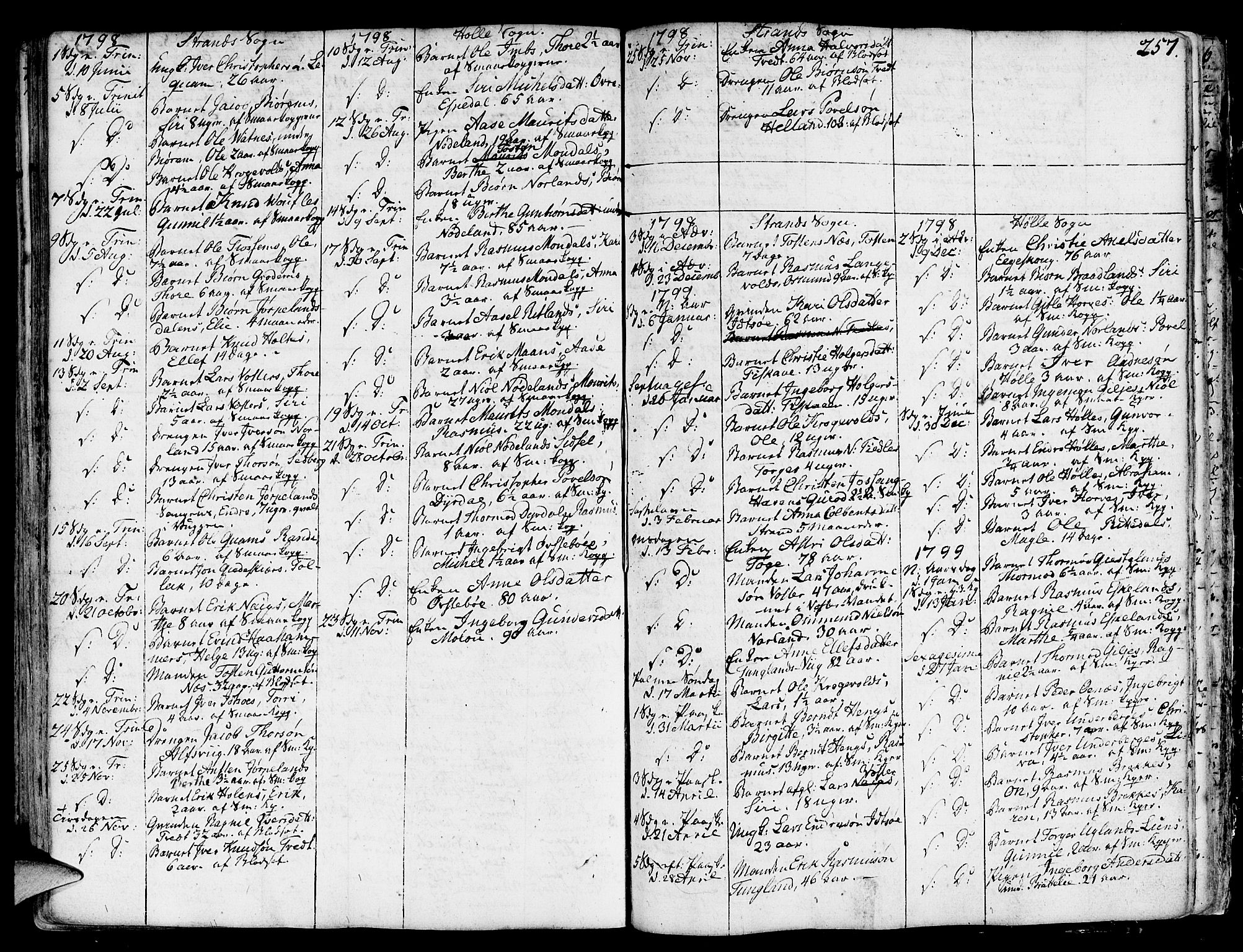 Strand sokneprestkontor, AV/SAST-A-101828/H/Ha/Haa/L0003: Parish register (official) no. A 3, 1769-1816, p. 257