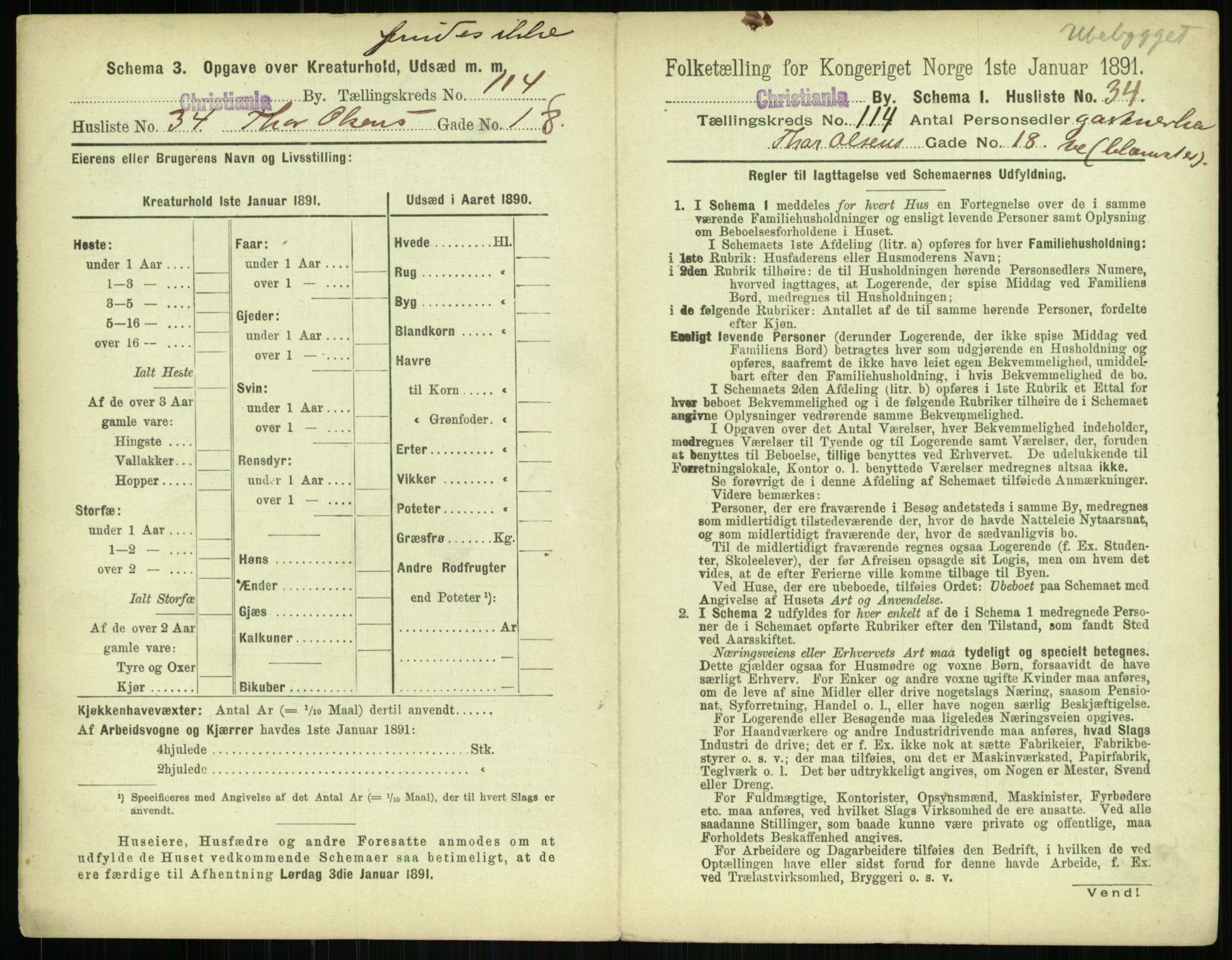 RA, 1891 census for 0301 Kristiania, 1891, p. 60758