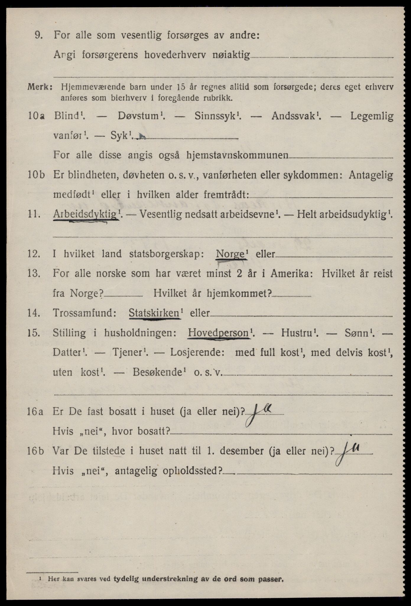 SAT, 1920 census for Aure, 1920, p. 1811
