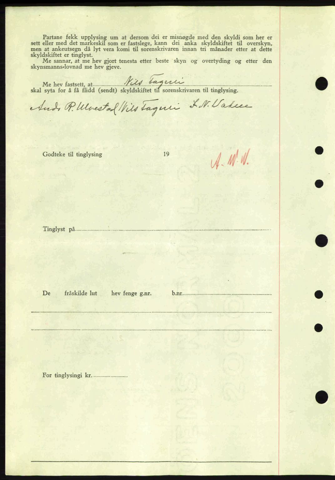 Nordre Sunnmøre sorenskriveri, AV/SAT-A-0006/1/2/2C/2Ca: Mortgage book no. A4, 1937-1938, Diary no: : 662/1938