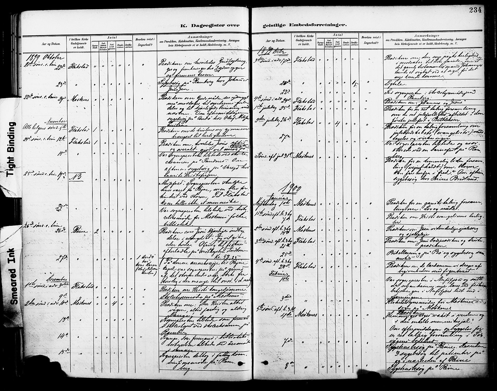 Ministerialprotokoller, klokkerbøker og fødselsregistre - Nordland, AV/SAT-A-1459/885/L1205: Parish register (official) no. 885A06, 1892-1905, p. 234