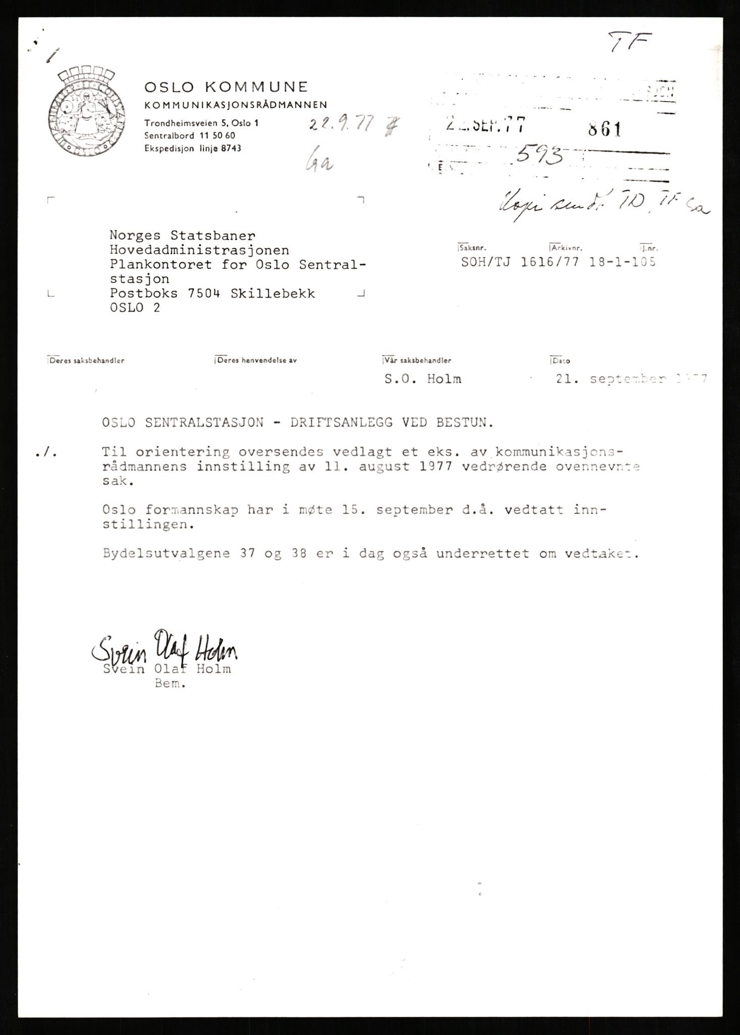 Norges statsbaner, Hovedadministrasjonen, Plankontoret for Oslo S, AV/RA-S-5410/D/L0171: Driftsbanegården. Øvrige driftsbanegårder, 1976-1978, p. 98