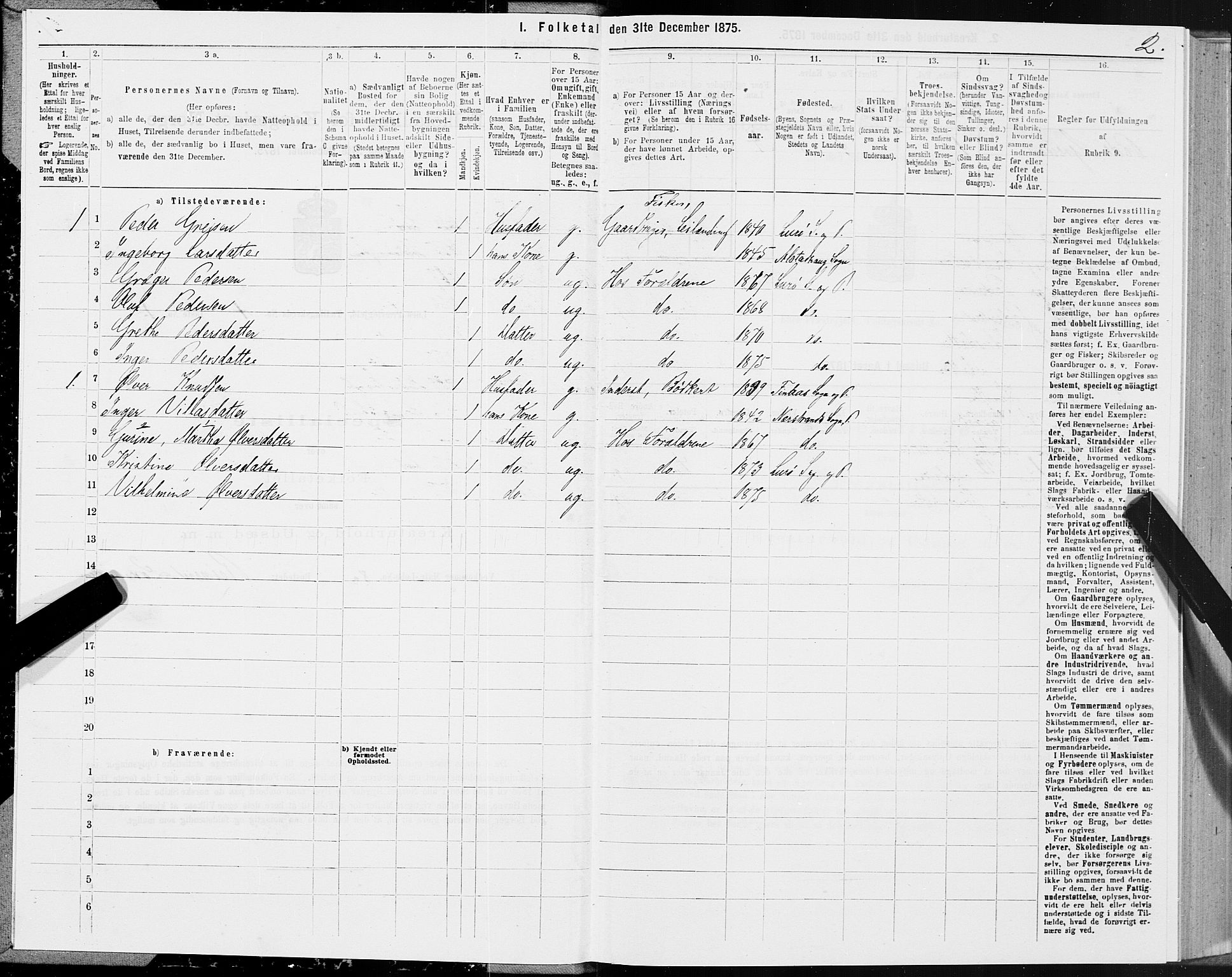 SAT, 1875 census for 1834P Lurøy, 1875, p. 3002