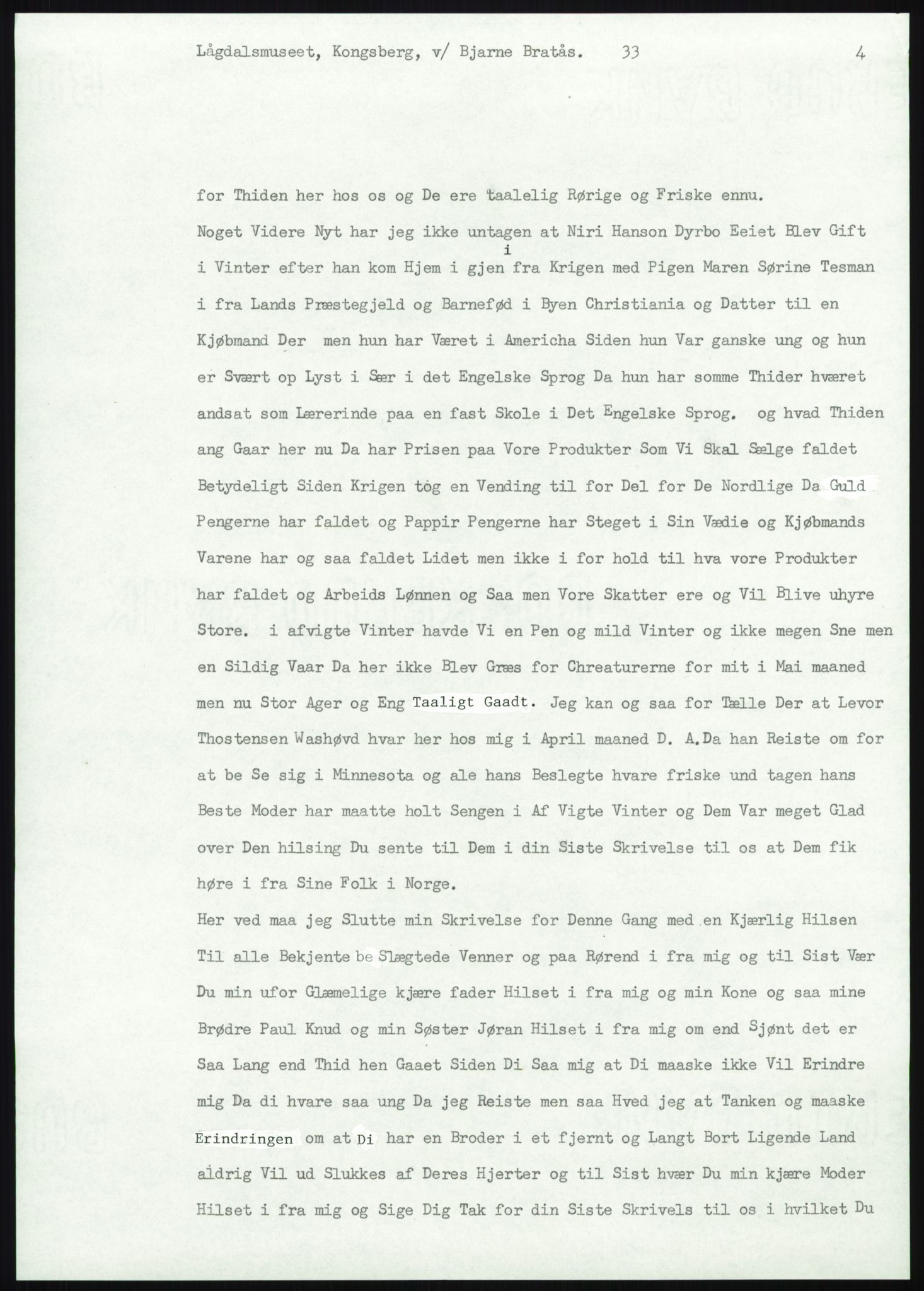 Samlinger til kildeutgivelse, Amerikabrevene, AV/RA-EA-4057/F/L0020: Innlån fra Buskerud: Lerfaldet - Lågdalsmuseet, 1838-1914, p. 779