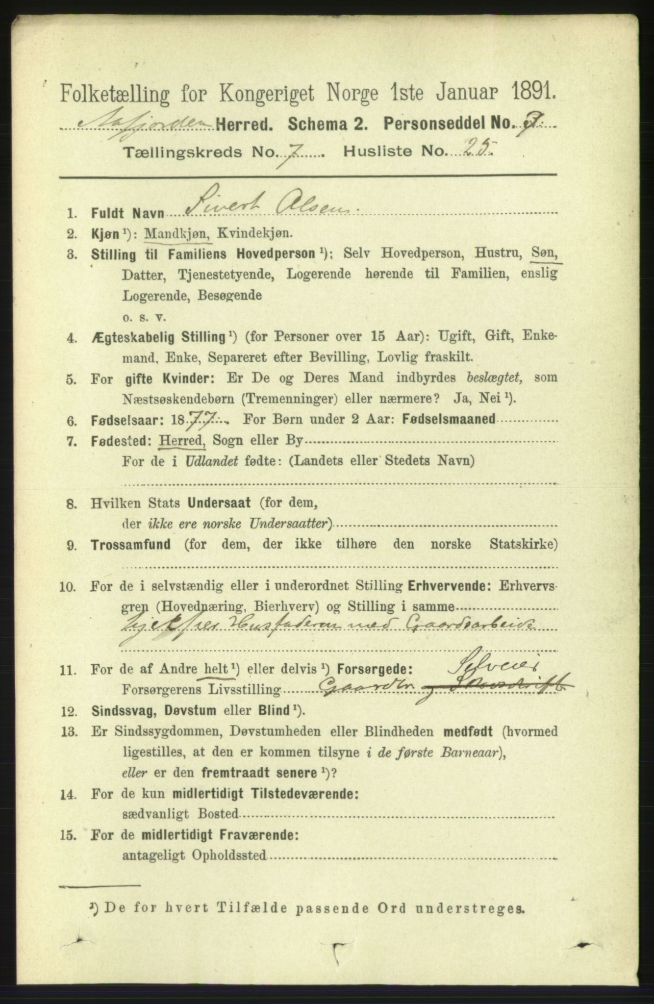 RA, 1891 census for 1630 Åfjord, 1891, p. 1913