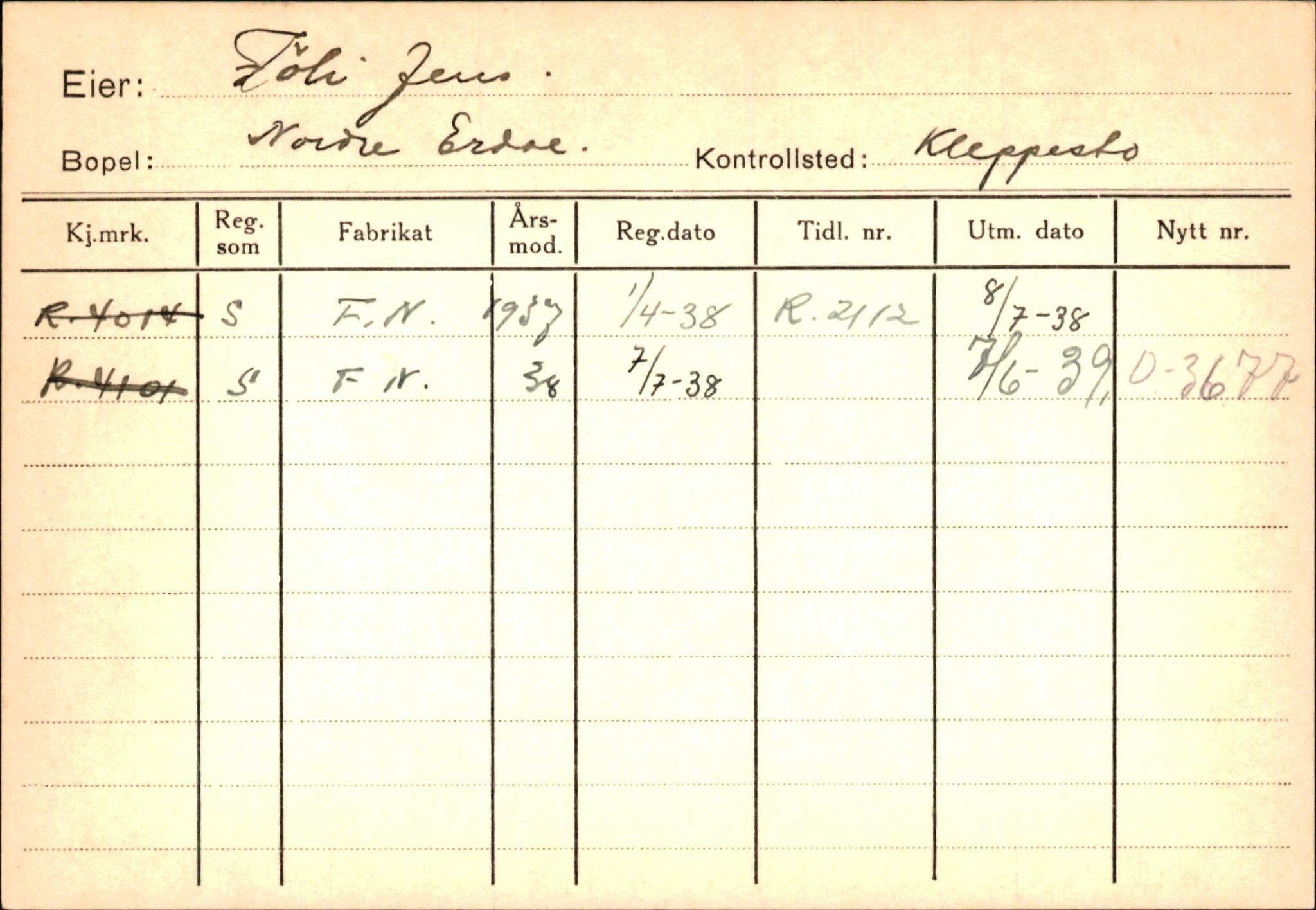 Statens vegvesen, Hordaland vegkontor, AV/SAB-A-5201/2/Ha/L0015: R-eierkort F-G, 1920-1971, p. 180