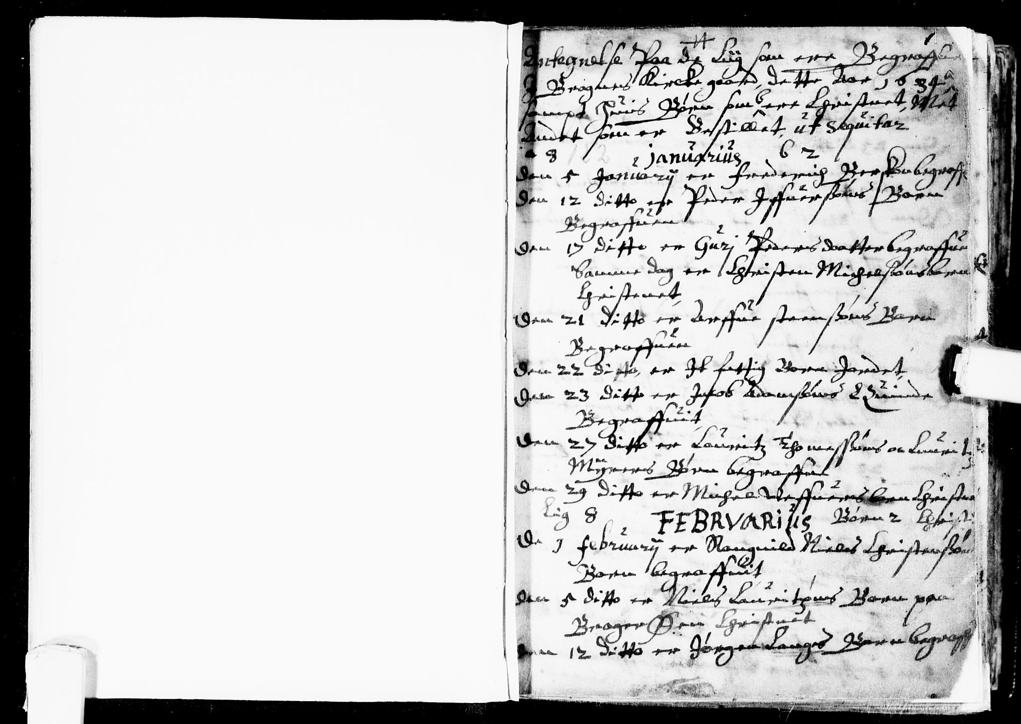 Bragernes kirkebøker, SAKO/A-6/F/Fa/L0001: Parish register (official) no. I 1, 1634-1662, p. 0-1