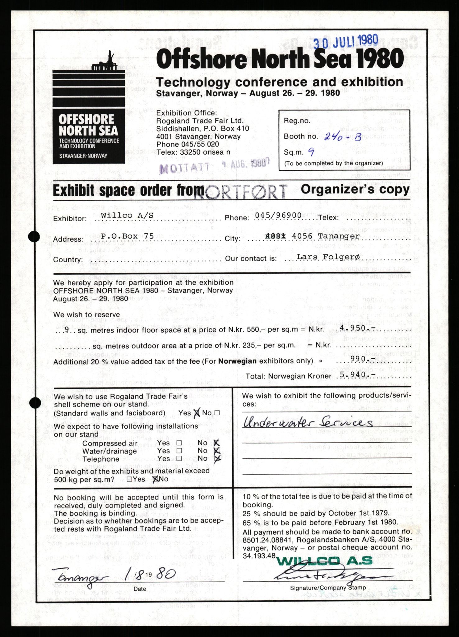 Pa 1716 - Stiftelsen Offshore Northern Seas, AV/SAST-A-102319/F/Fb/L0003: Søknadsskjemaer, 1979-1982, p. 890