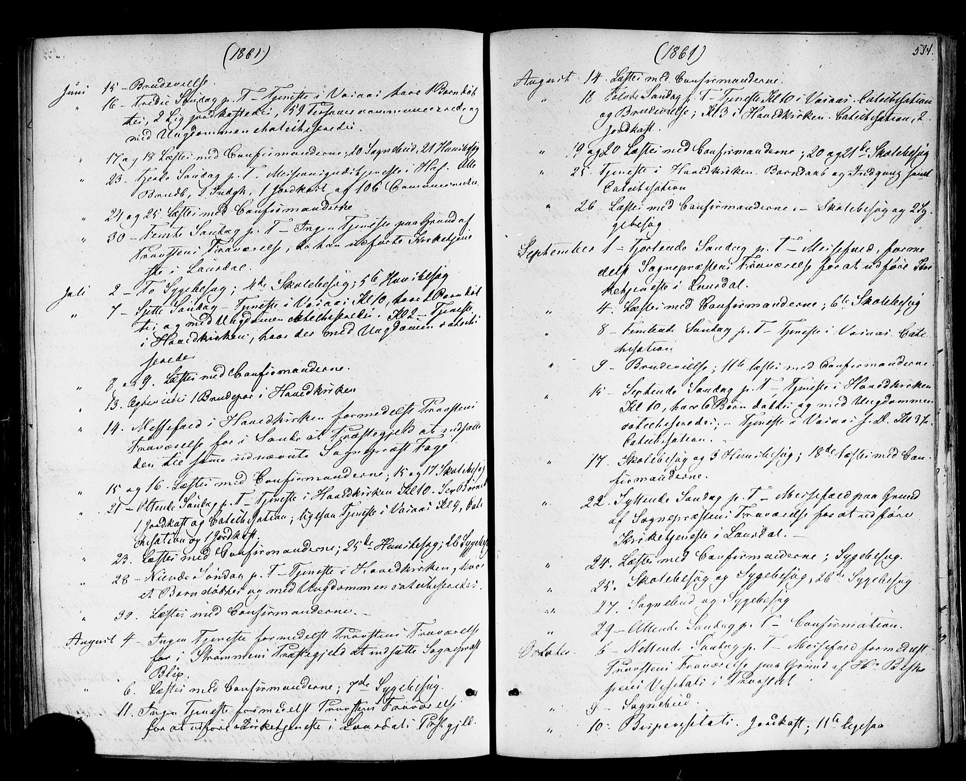 Hof kirkebøker, AV/SAKO-A-64/F/Fa/L0006: Parish register (official) no. I 6, 1851-1877, p. 534