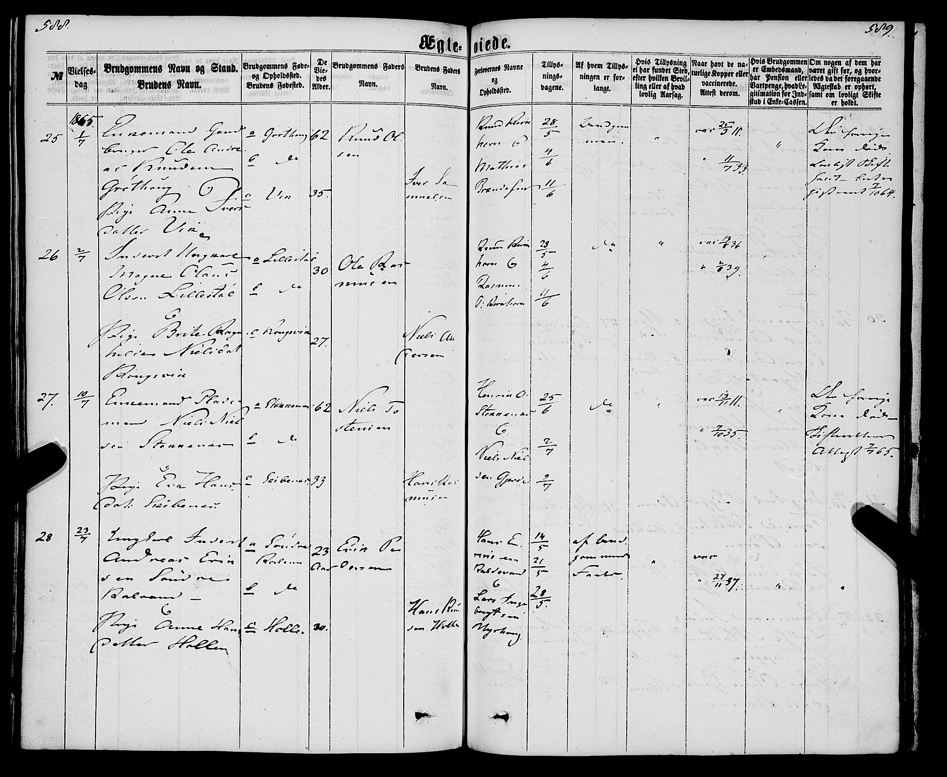 Eid sokneprestembete, AV/SAB-A-82301/H/Haa/Haaa/L0009: Parish register (official) no. A 9, 1861-1868, p. 588-589